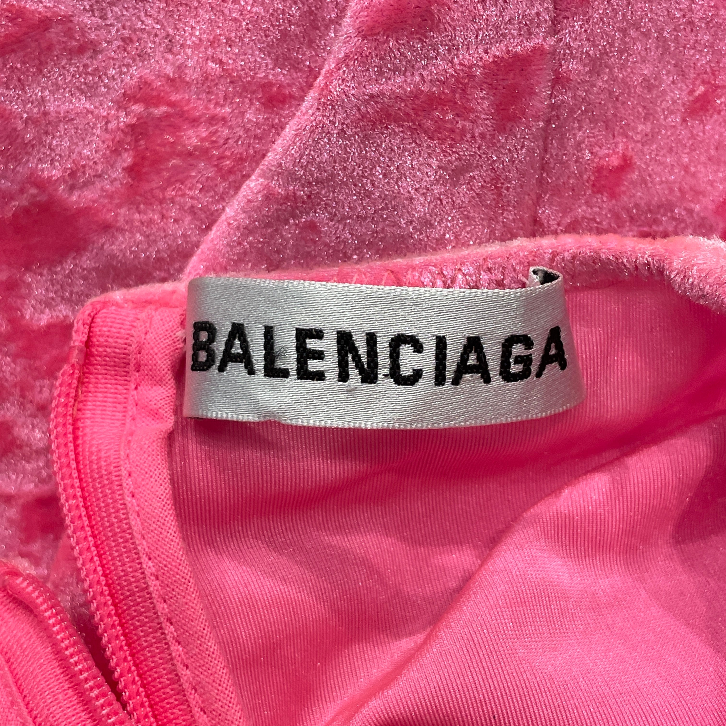 BALENCIAGA/LS Dress/36/Velour/PNK/EVENING DRESS view 4