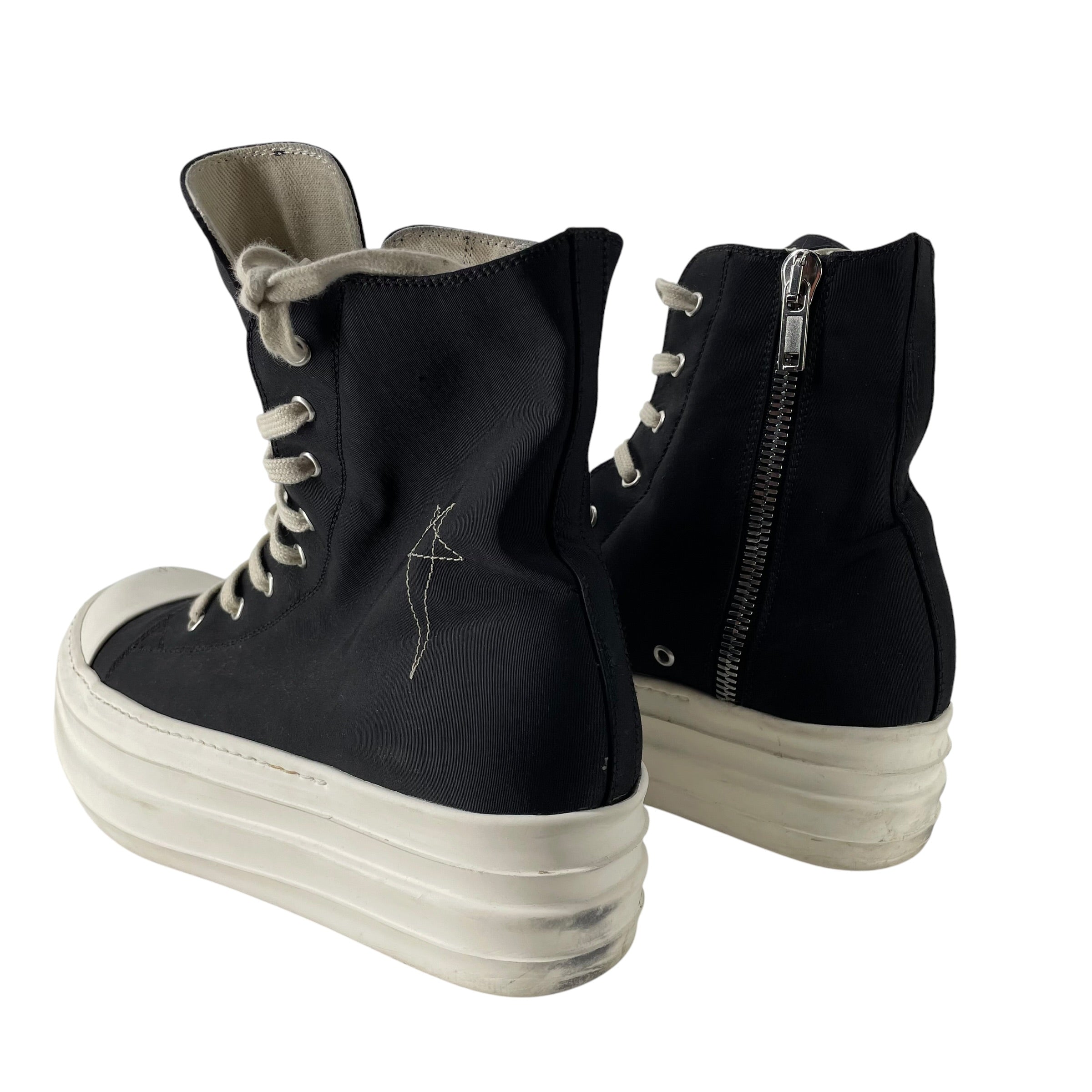 Rick Owens/Hi-Sneakers/EU 43/Cotton/BLK/20641 PENTAGRAM DOUBLE BUMBER view 2