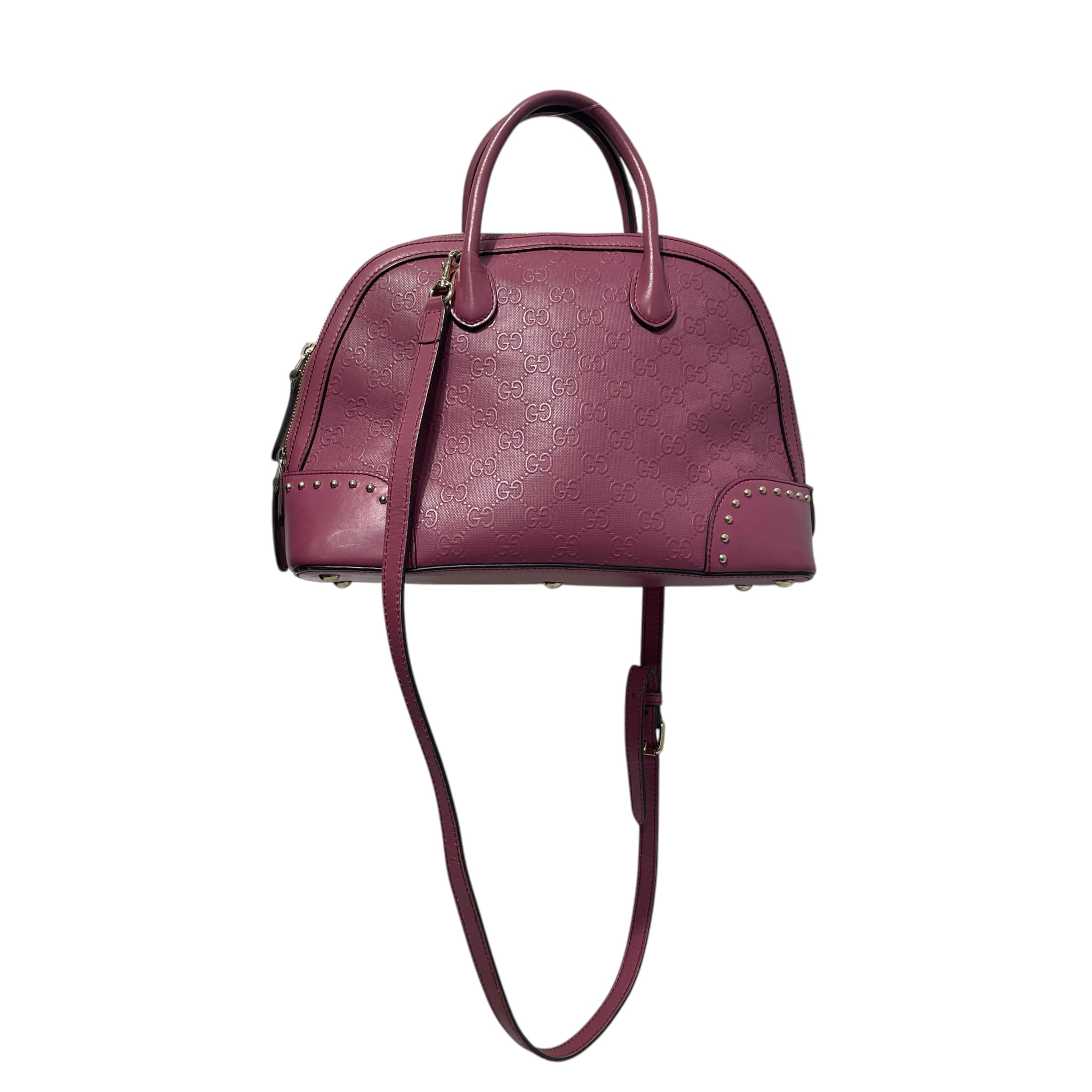GUCCI/Hand Bag/Monogram/Leather/PPL/Studded Dome Tote view 3
