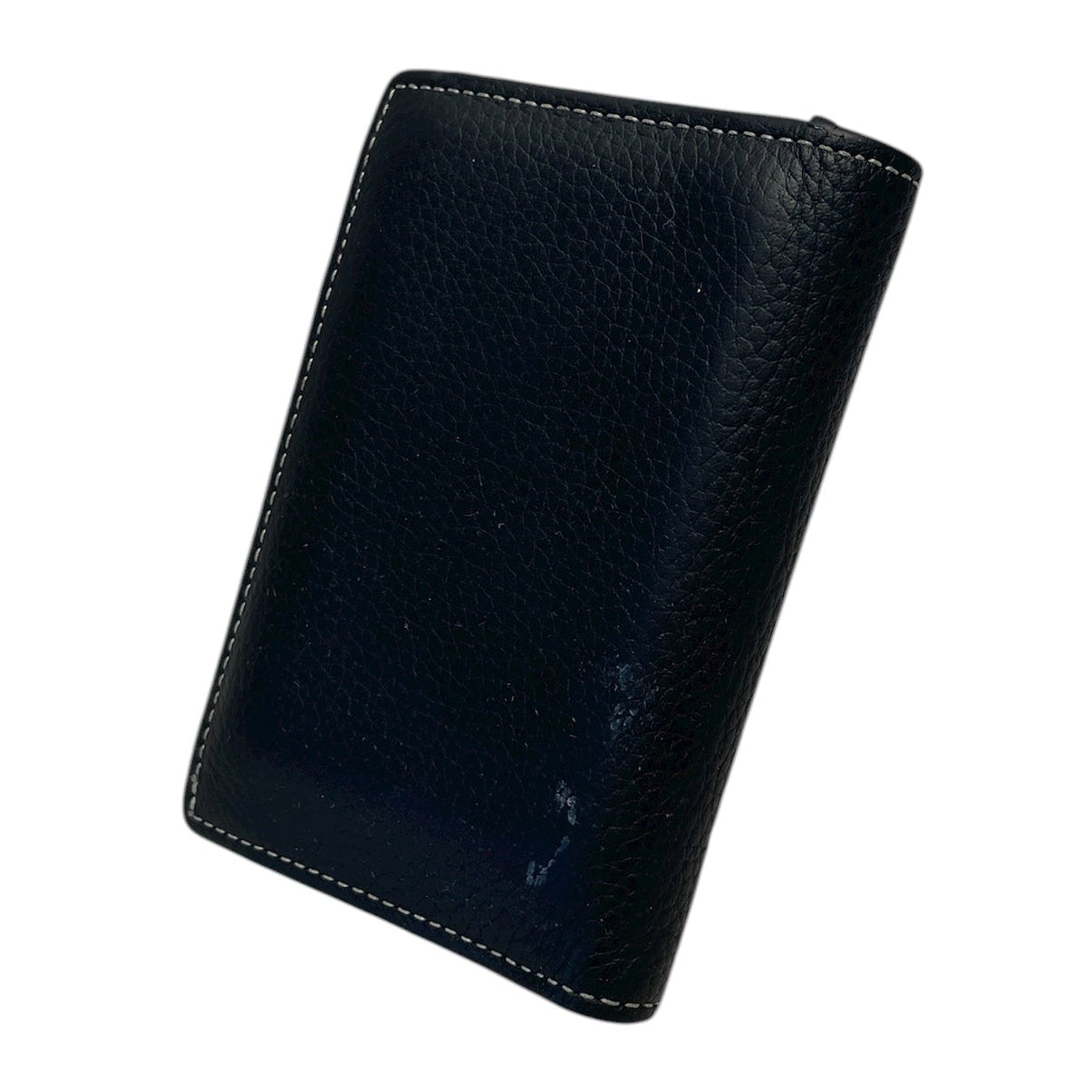 Christian Dior/Bifold Wallet/Leather/BLK/vertical bi fold view 2
