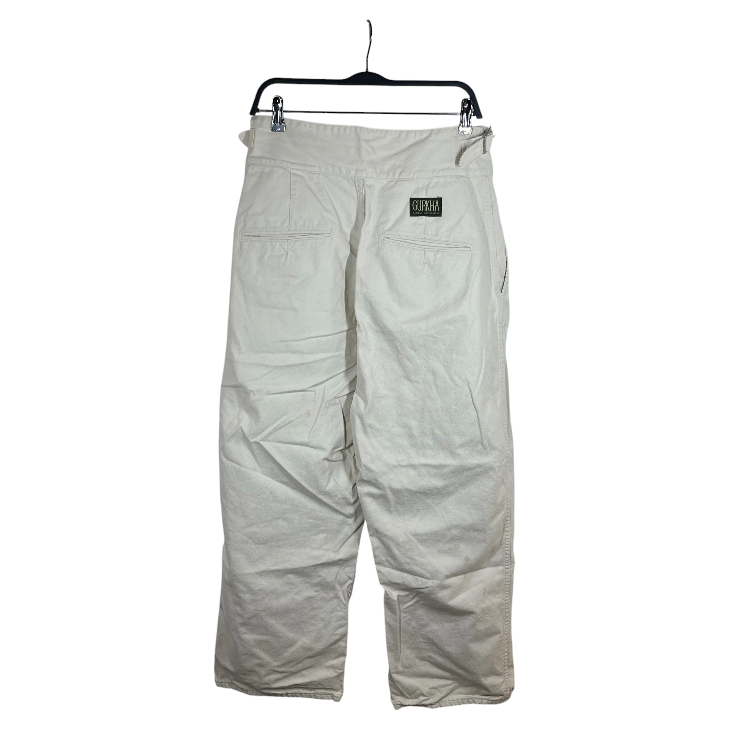 KAPITAL/Straight Pants/XL/Cotton/CRM/Cinch Waist Wide Leg Trousers view 2