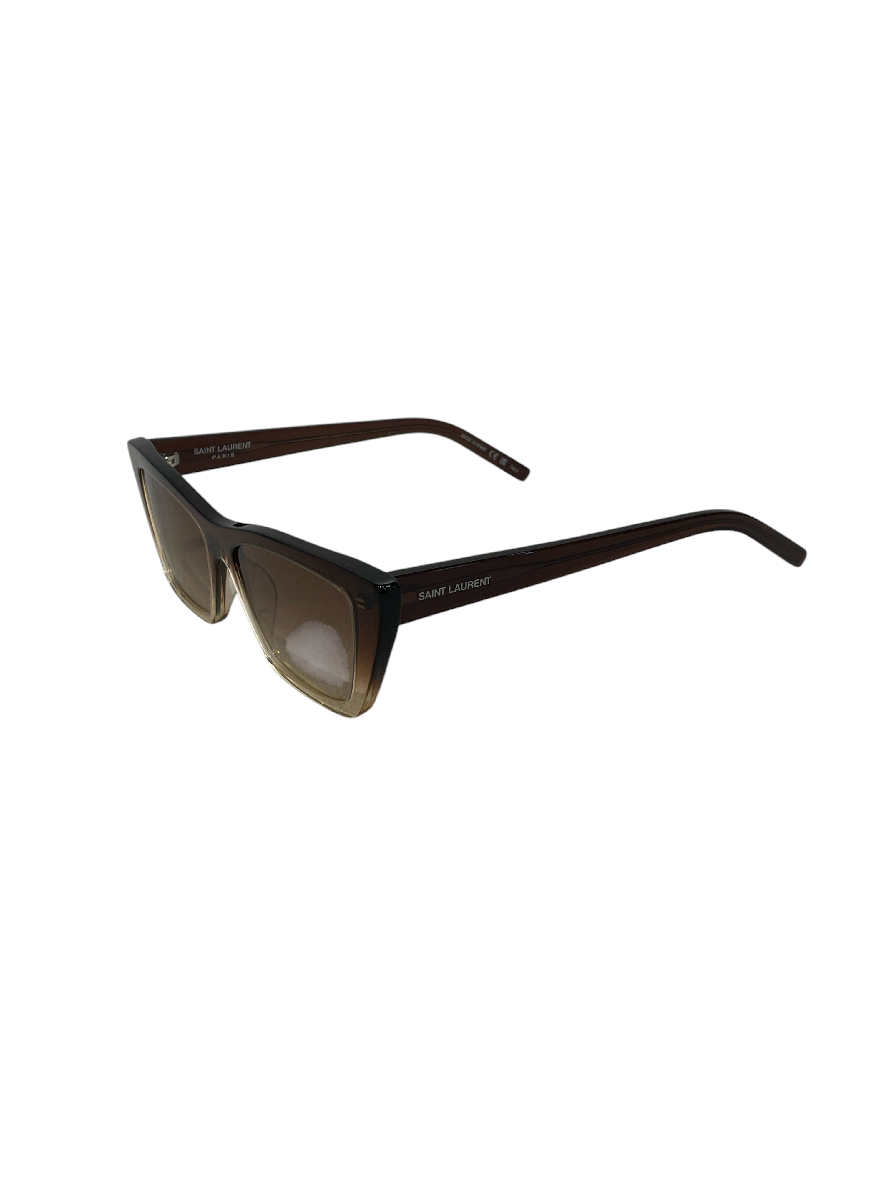 SAINT LAURENT/Sunglasses/Plastic/BRW/L's/cat eye mica view 2