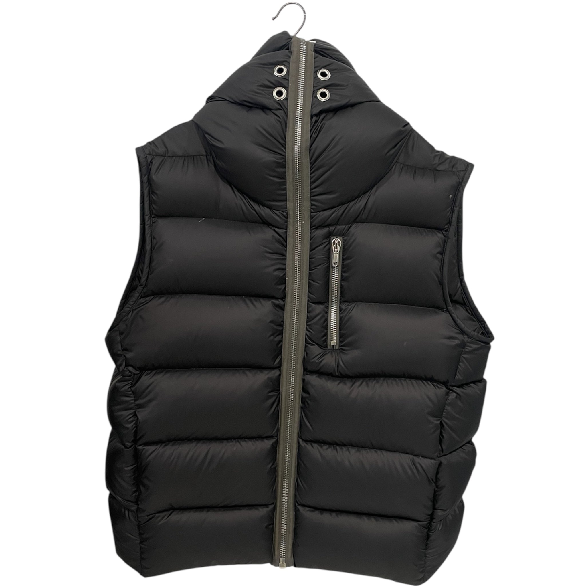 Rick Owens/Puffer Vest/L/Nylon/BLK/GIMP HOODIE view 1