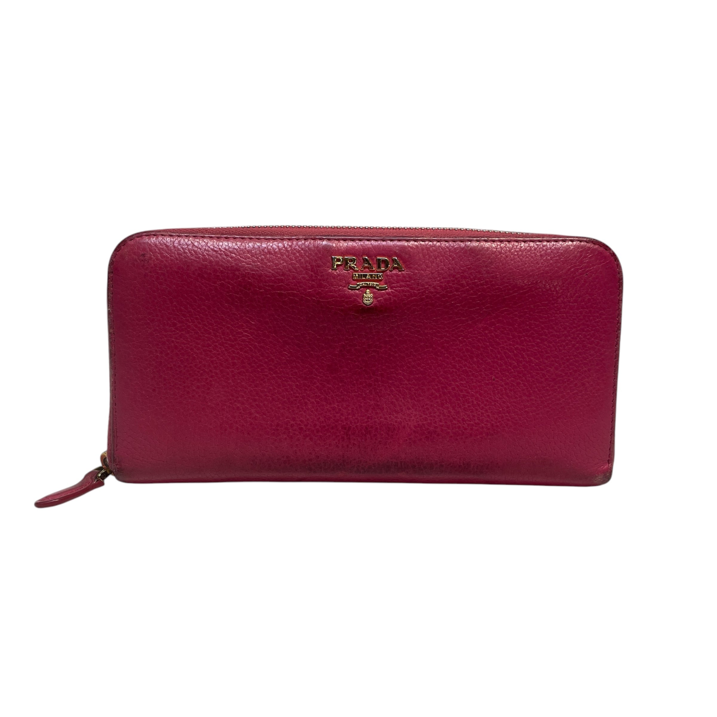 PRADA/Long Wallet/Leather/PNK/L's/CONTINENTAL view 1