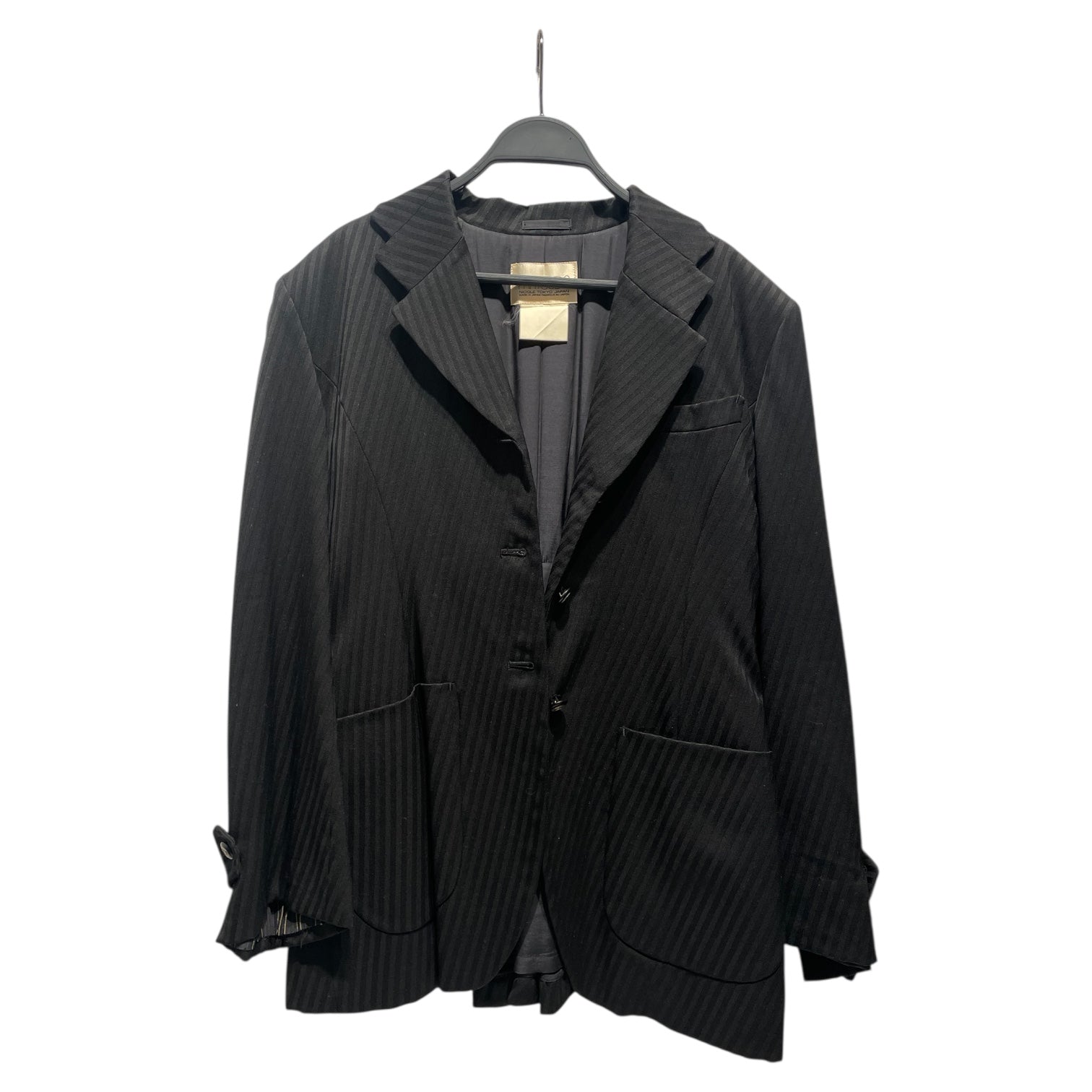 MATSUDA/Tailored Jkt/Stripe/BLK/ view 1