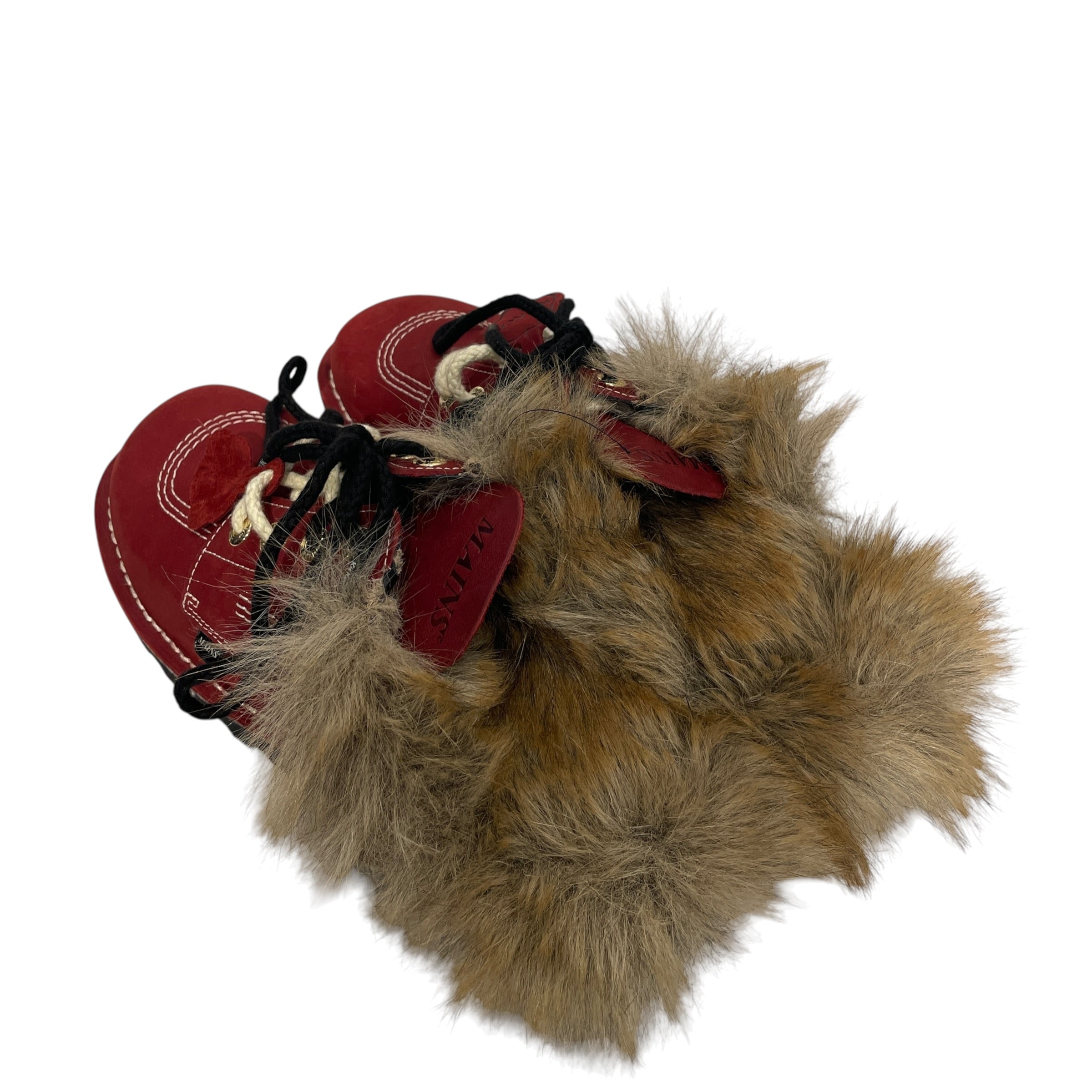 MAINS/KICKERS/Loafers/EU 44/Fake Fur/RED/KICK MULE view 2