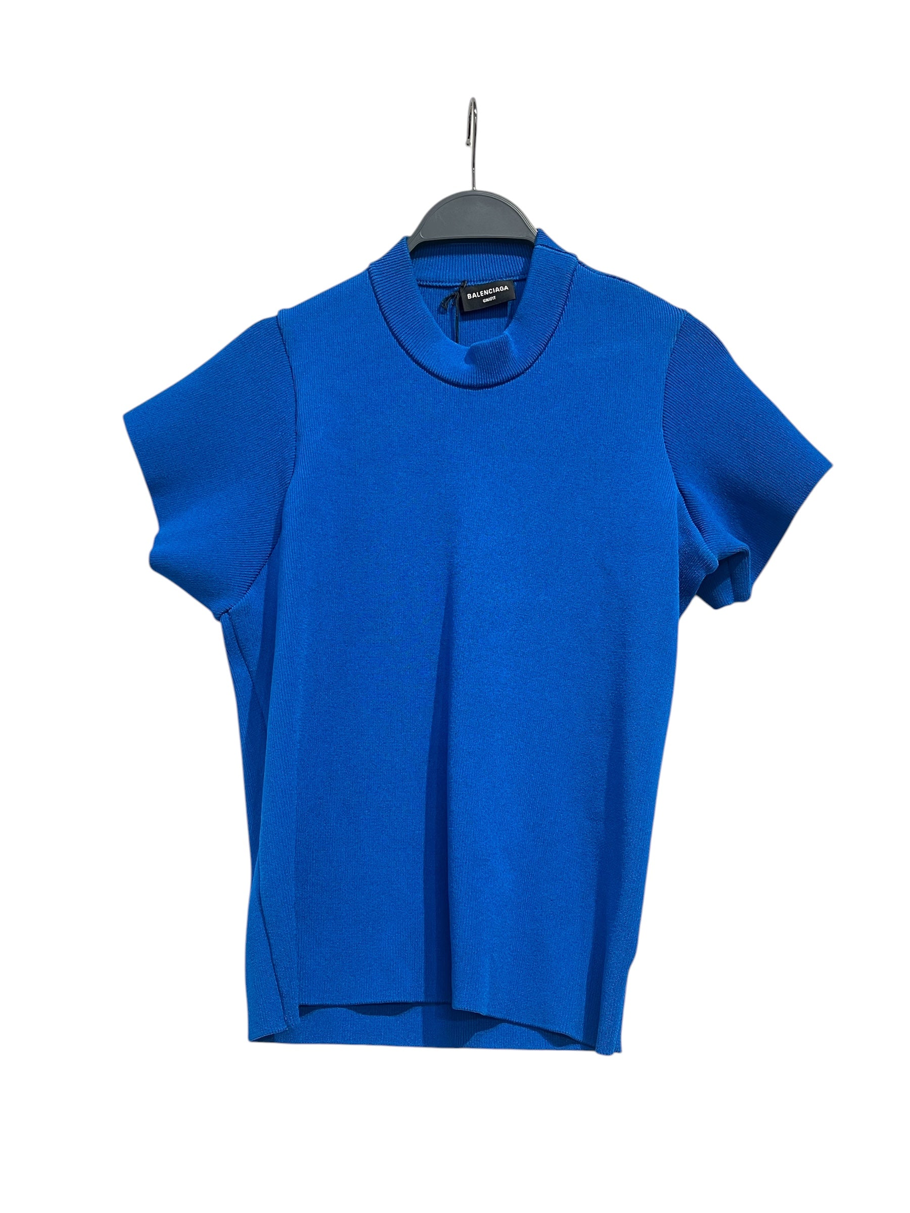 BALENCIAGA/Blouse/M/Cotton/BLU/b logo sleeve tee view 1