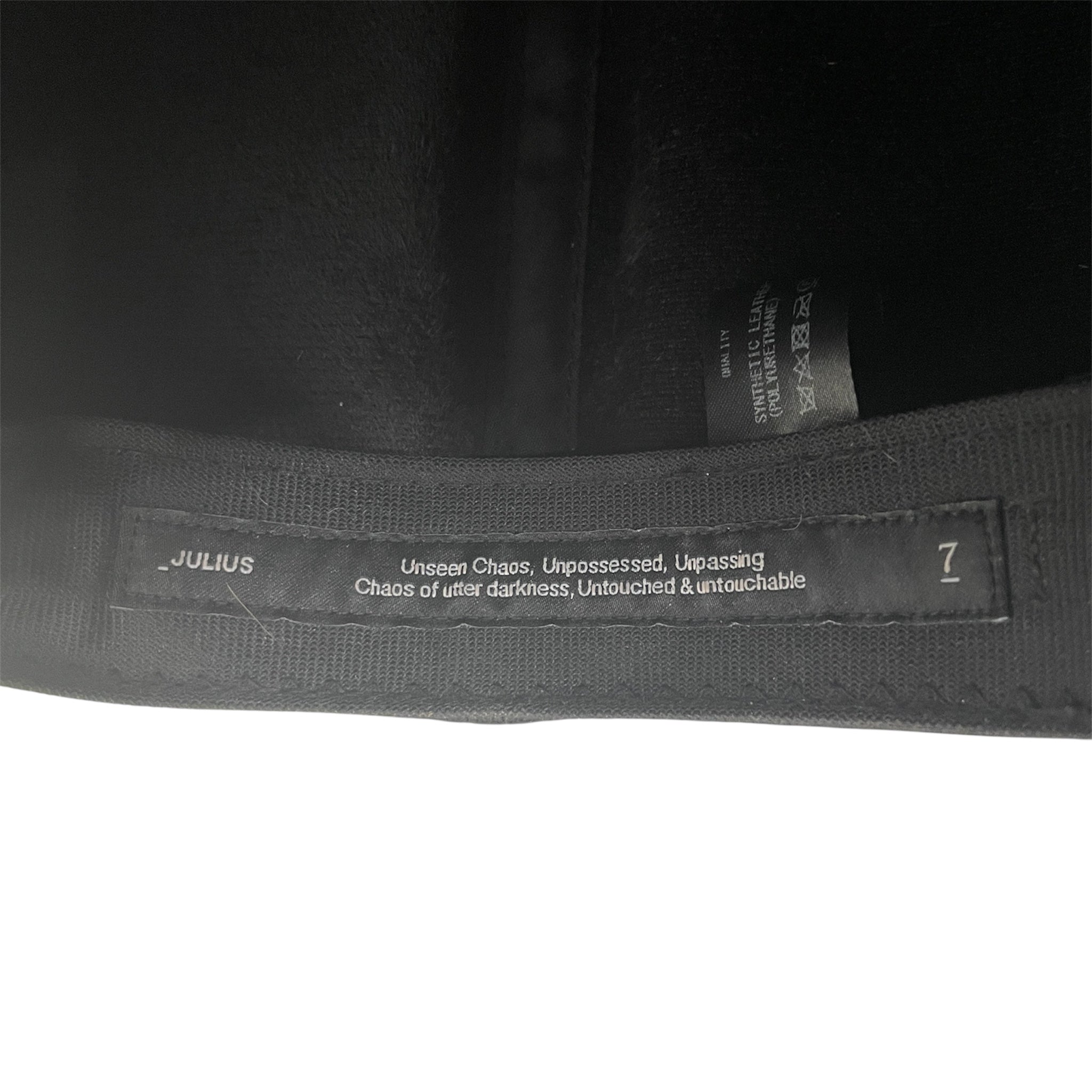 JULIUS/Headwear/Faux Leather/BLK/BERET CAP view 4