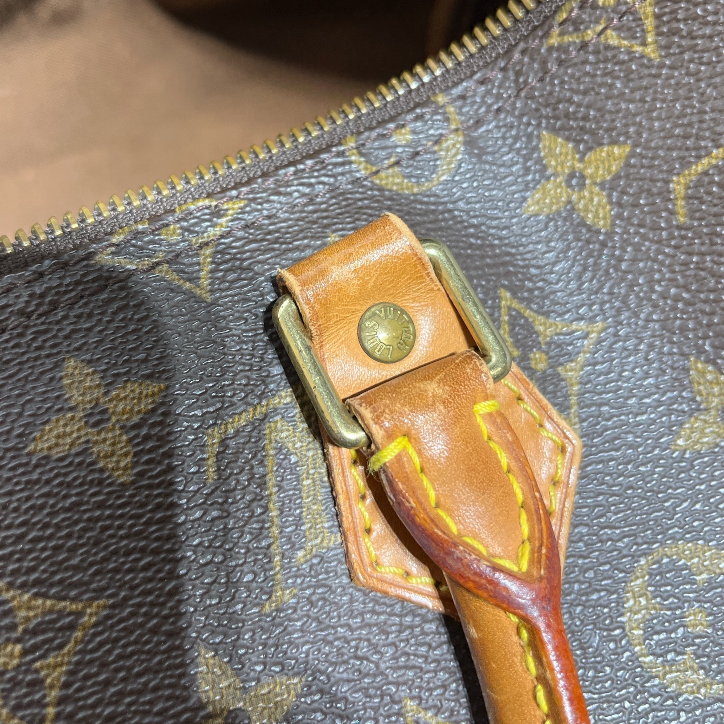 LOUIS VUITTON/Bag/Monogram/Leather/BRW/SPPEDY view 6