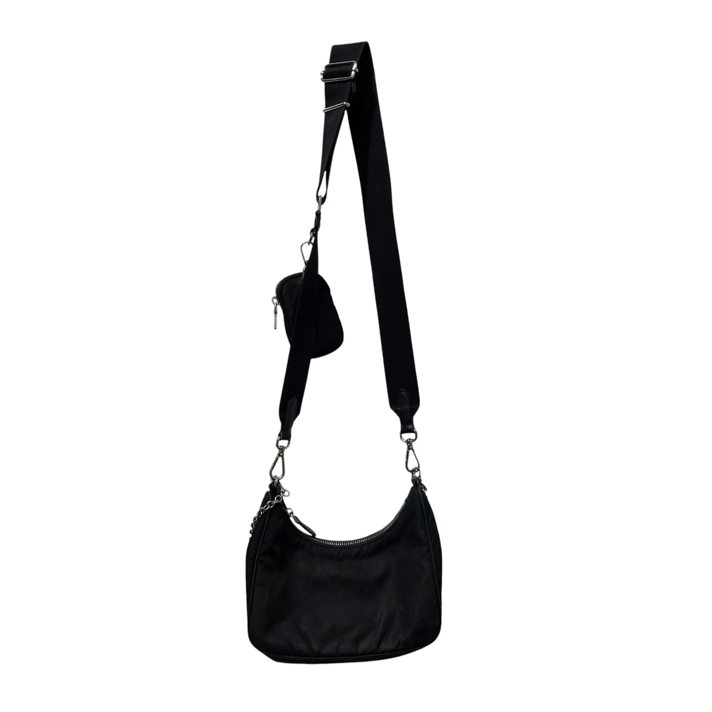 PRADA/Cross Body Bag/Nylon/GRY/tessuto view 2