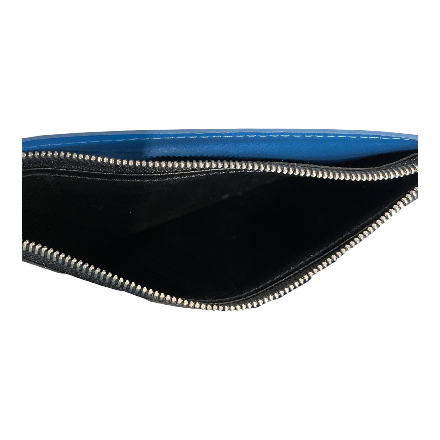 LOUIS VUITTON/Bifold Wallet/Monogram/Leather/BLK/BLUE INTERIOR view 4