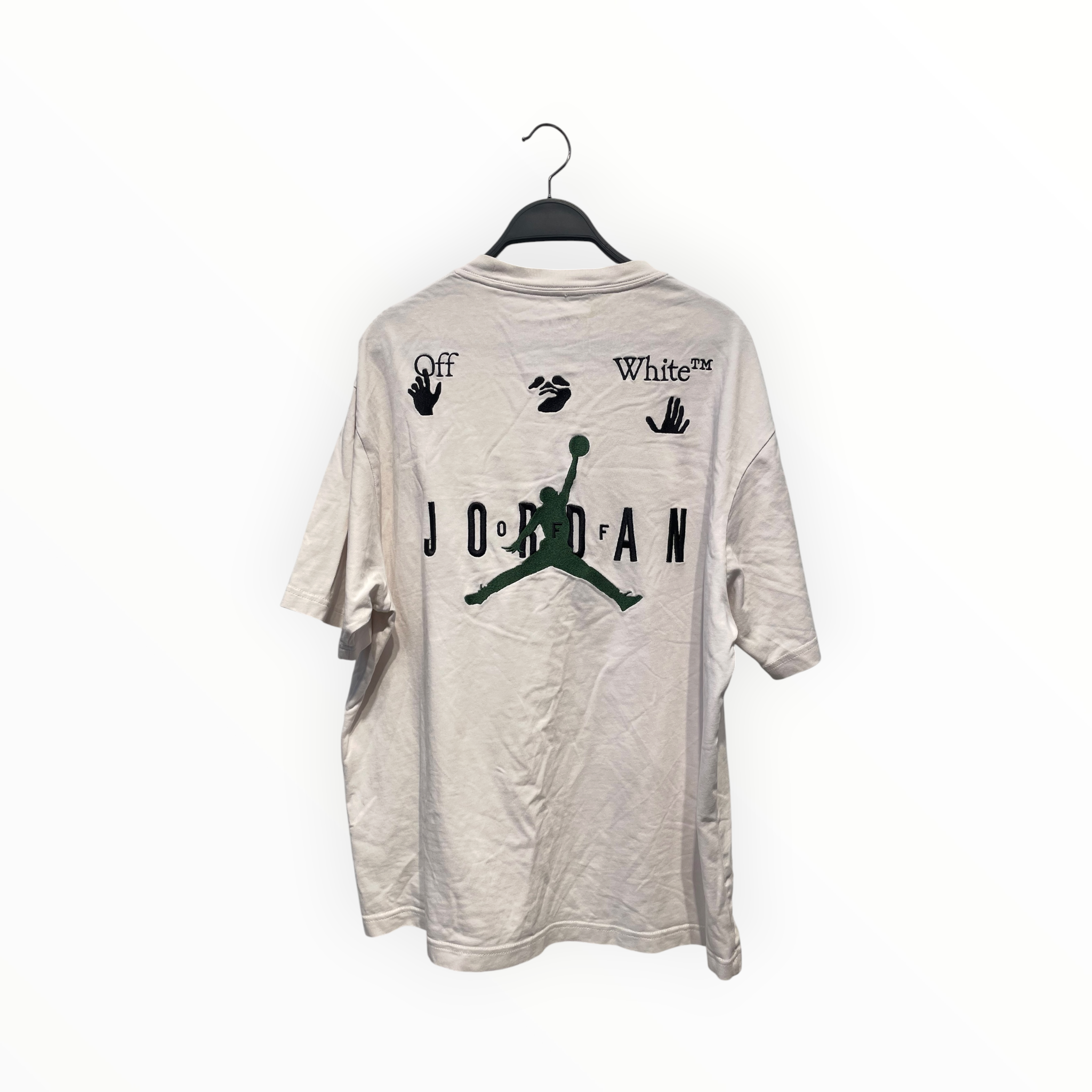 OFF-WHITE/T-Shirt/L/Cotton/WHT/Graphic/AIR JORDAN GRAPHIC view 2
