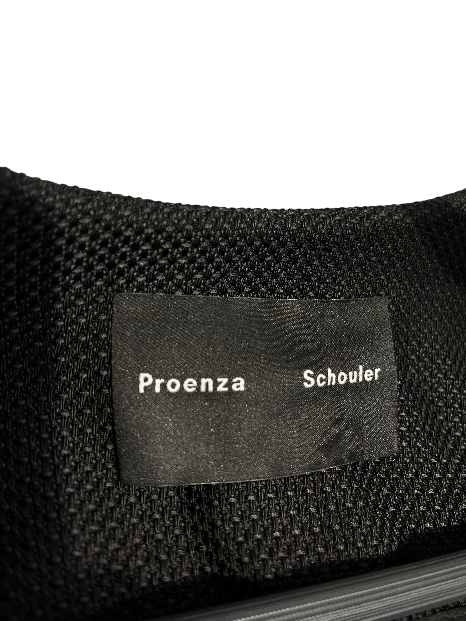 PROENZA SCHOULER/3|4S Blouse/2/Houndstooth Check/Polyester/BLK/PYTHON LEATHER MIDDLE view 4