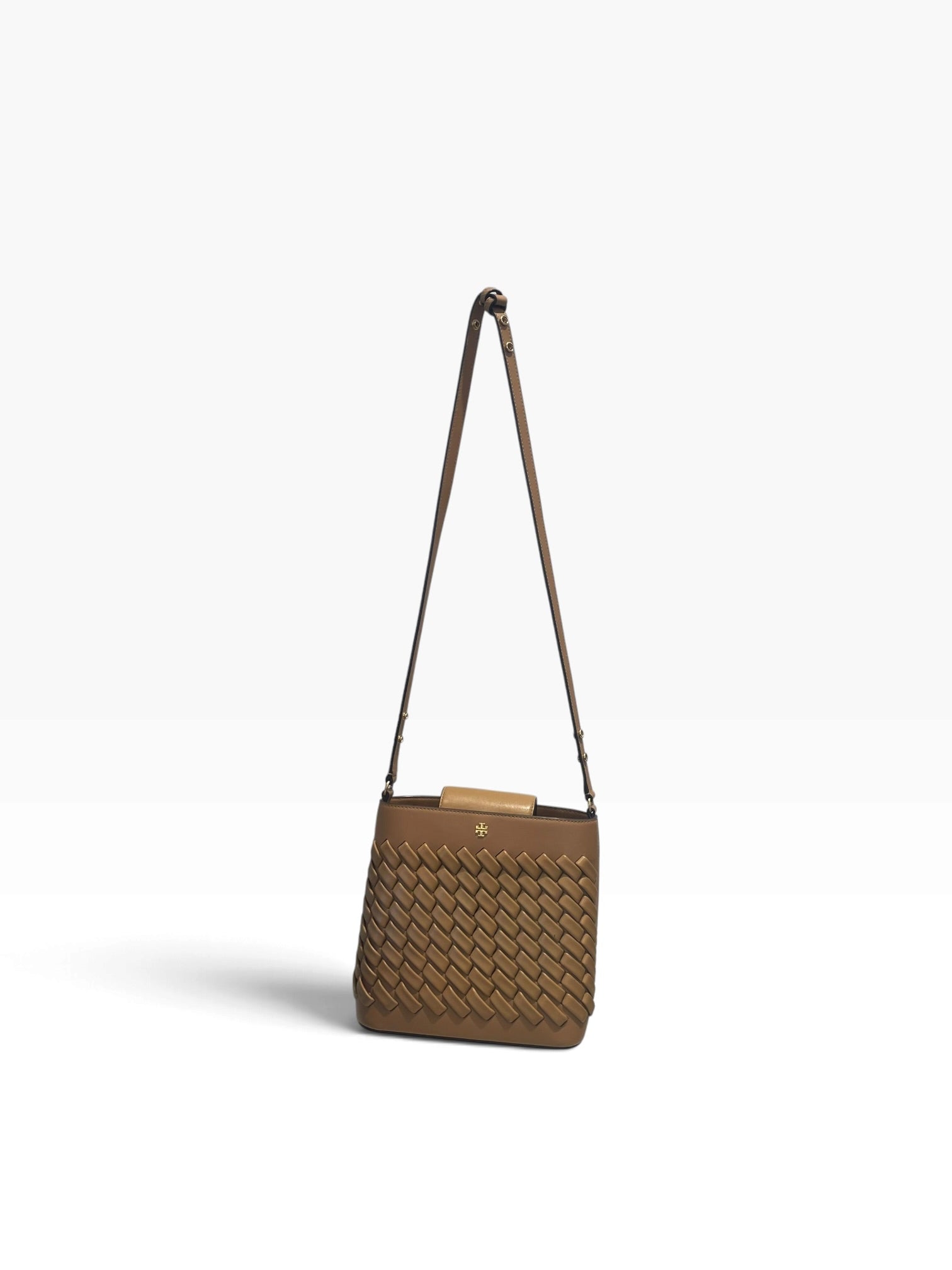 TORY BURCH/Basket Bag/Leather/CML/Emerson Woven view 1