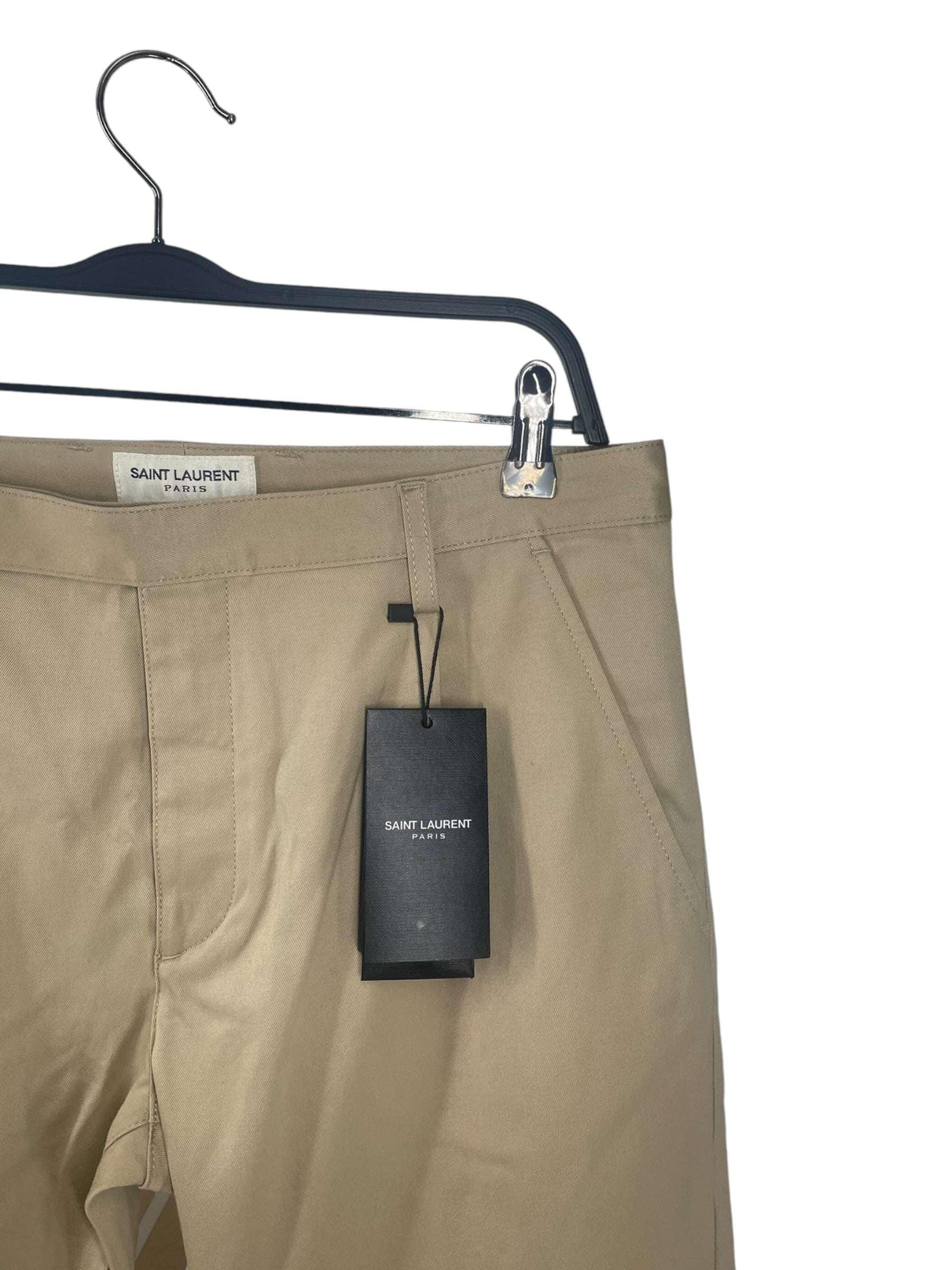 SAINT LAURENT/Straight Pants/30/Cotton/BEG/2020 KHAKIS TAGS view 3