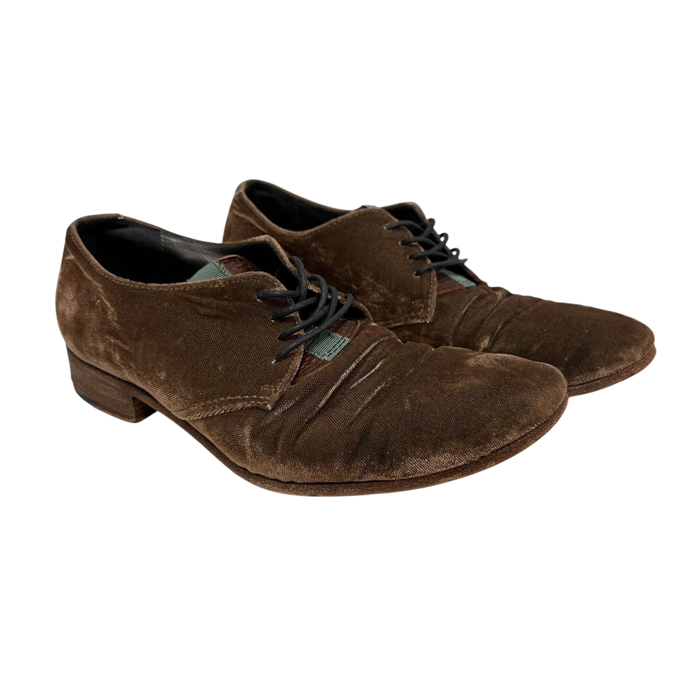UNDERCOVERISM/Dress Shoes/US 6/Velour/BRW/LEATHER TONGUE DERBIES view 1