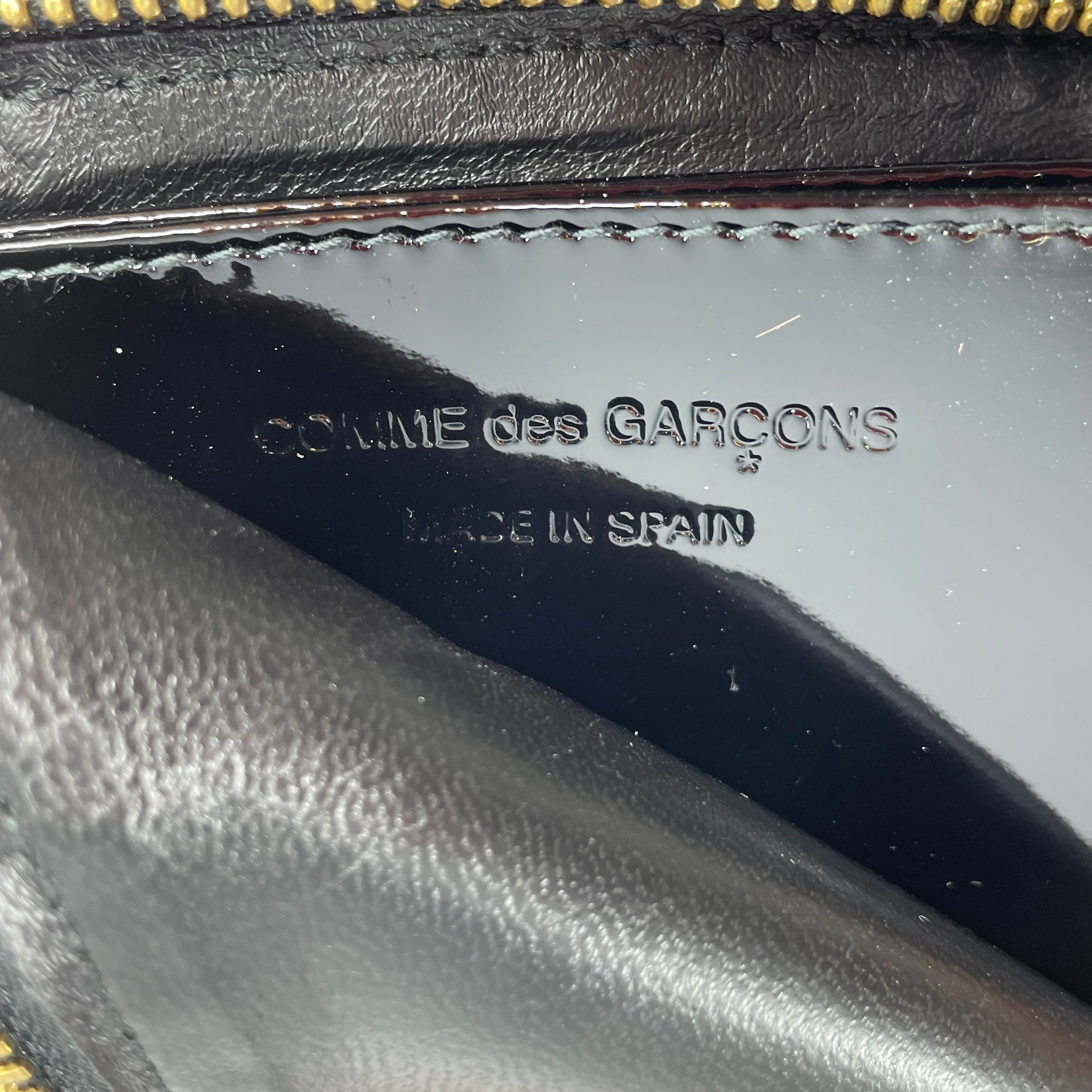 COMME des GARCONS/Coin Wallet/Leather/BLK/PATENT PATCHWORK BNWT view 3
