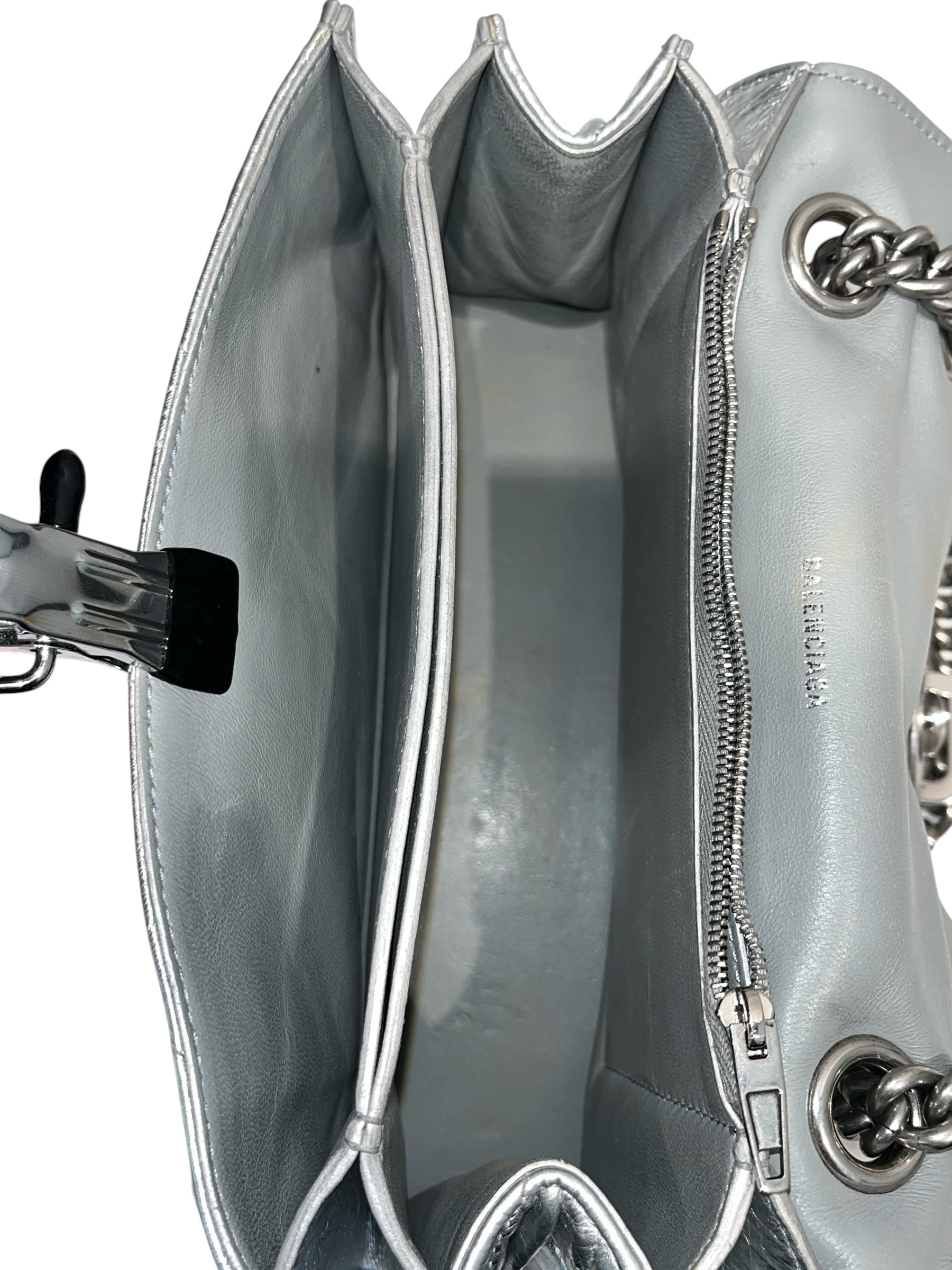 BALENCIAGA/Bag/Leather/SLV/CRUSHED CALFSKIN QUILTED BAG view 4