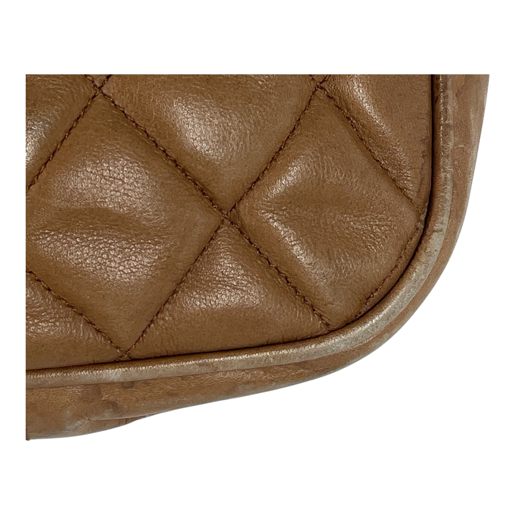 CHANEL/Cross Body Bag/OS/Leather/BEG/BEIGE HOBO QUILTED SML CRSSBDY view 4