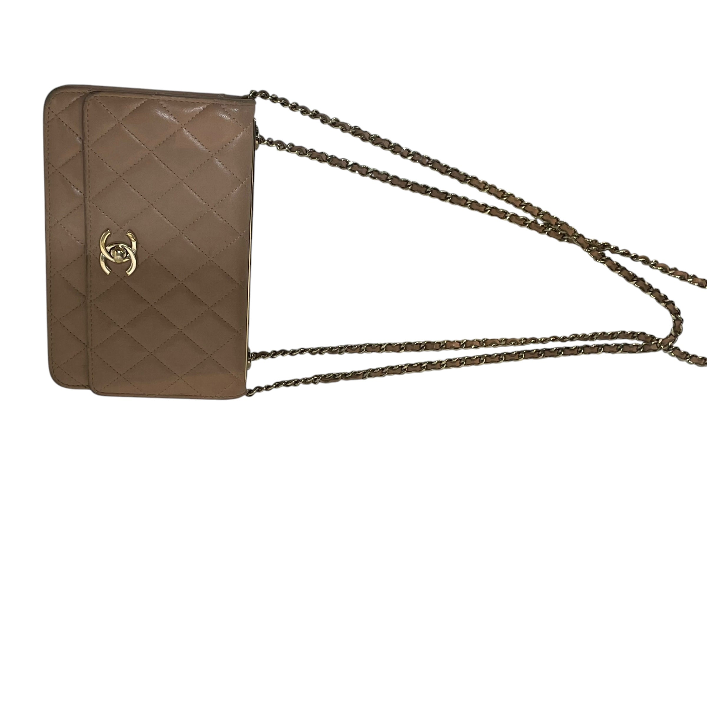 CHANEL/Cross Body Bag/Lambskin/BEG/Trendy CC Quilted view 8