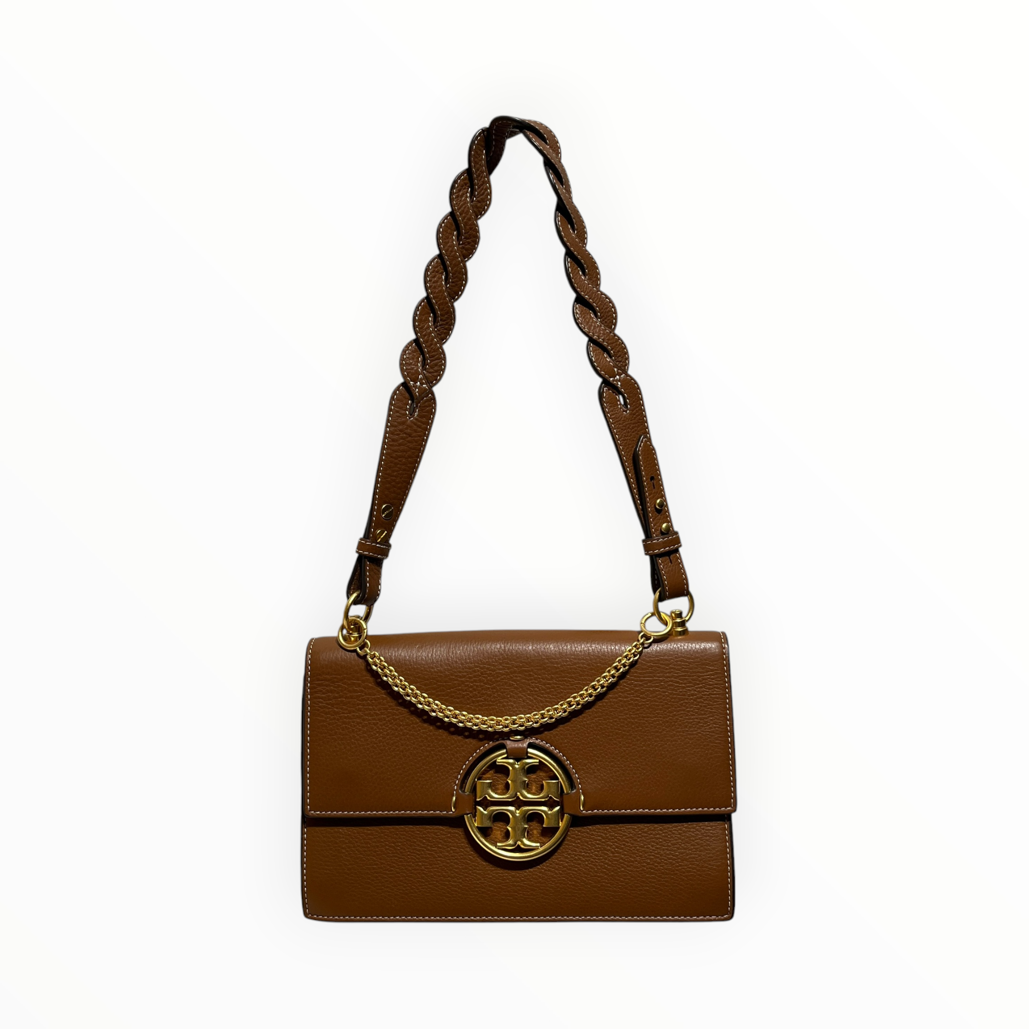 TORY BURCH/Hand Bag/Leather/CML/GOLD HARDWARE CHAIN view 1