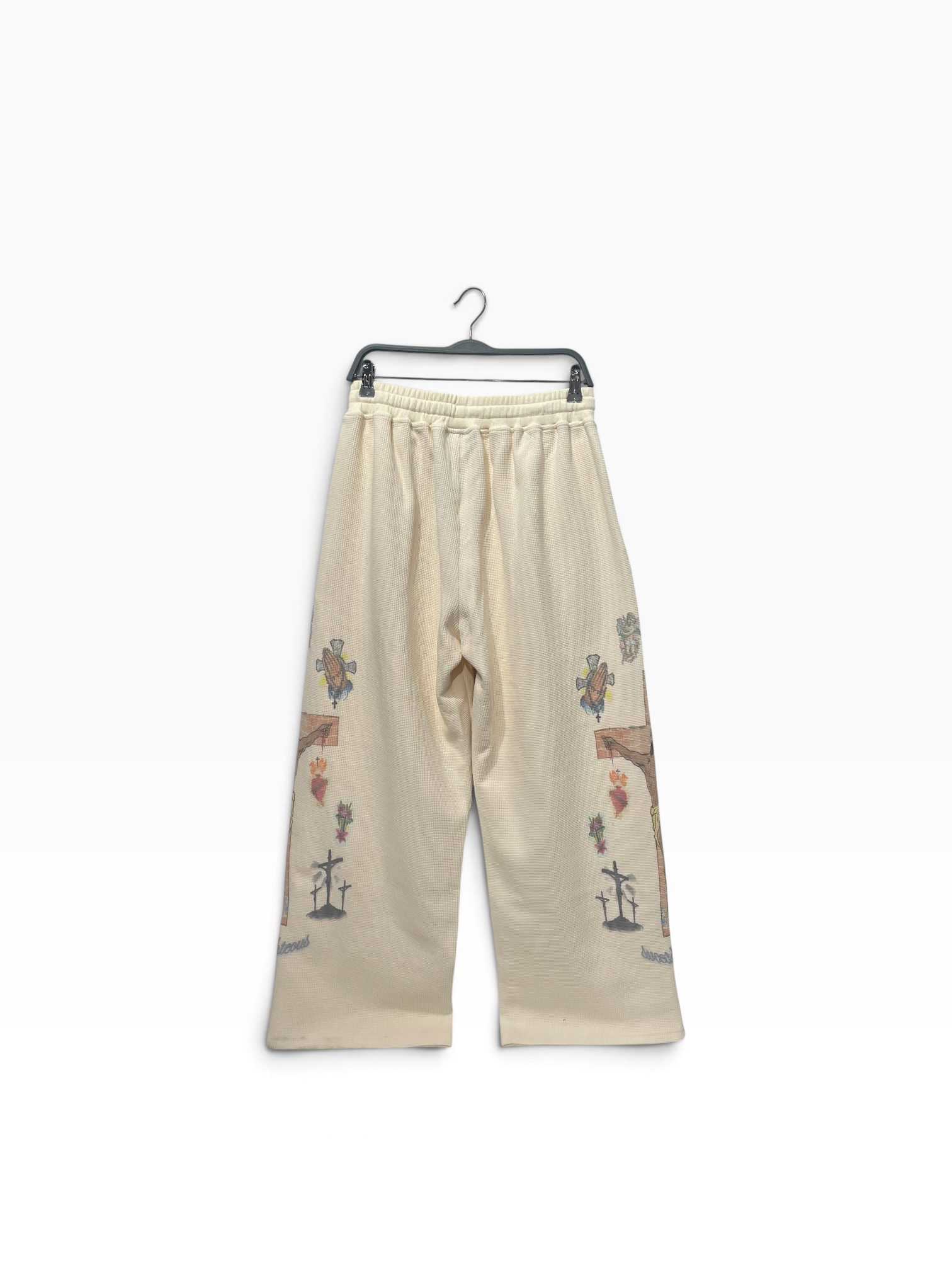 RIGHTEOUS/Straight Pants/L/Cotton/WHT/JESUS PRINT view 2