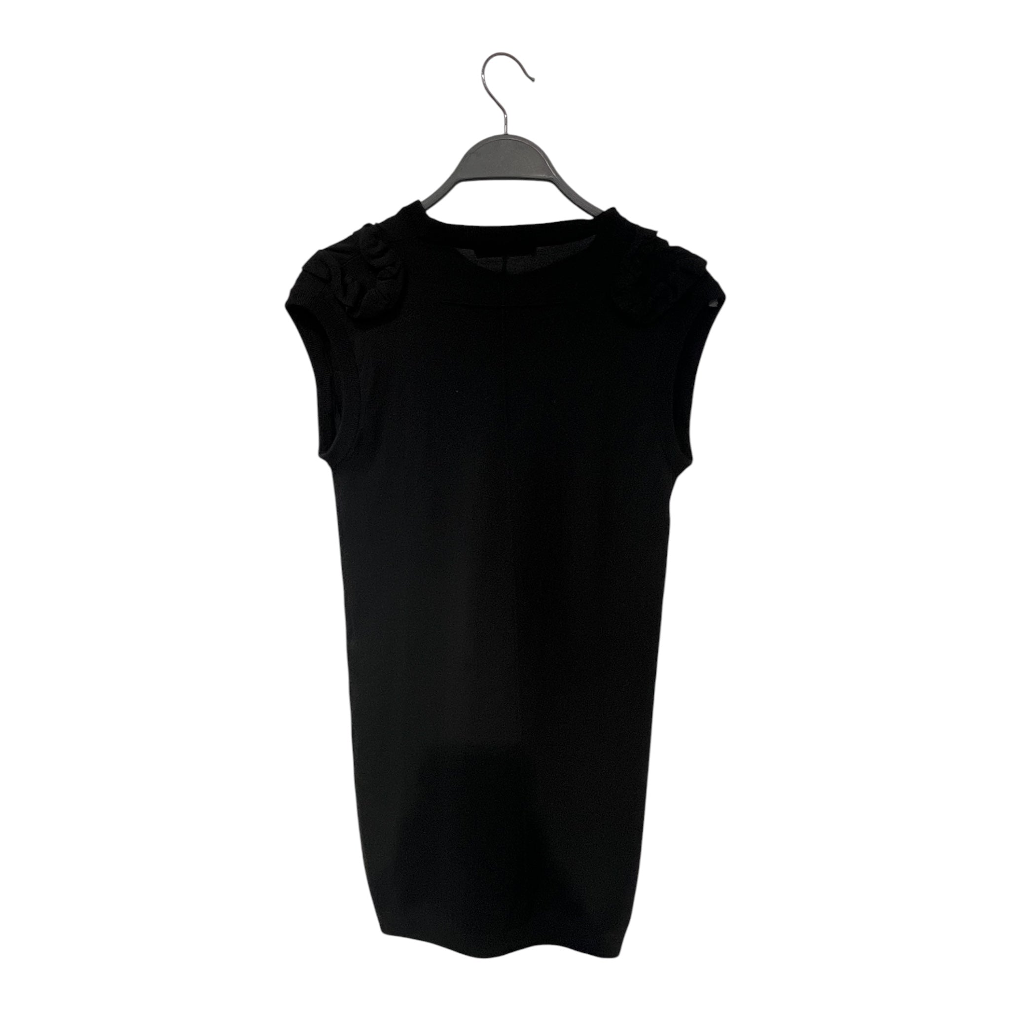 GIVENCHY/Sweater/S/Wool/BLK/SLEEVELESS RUFFLE KNIT view 2