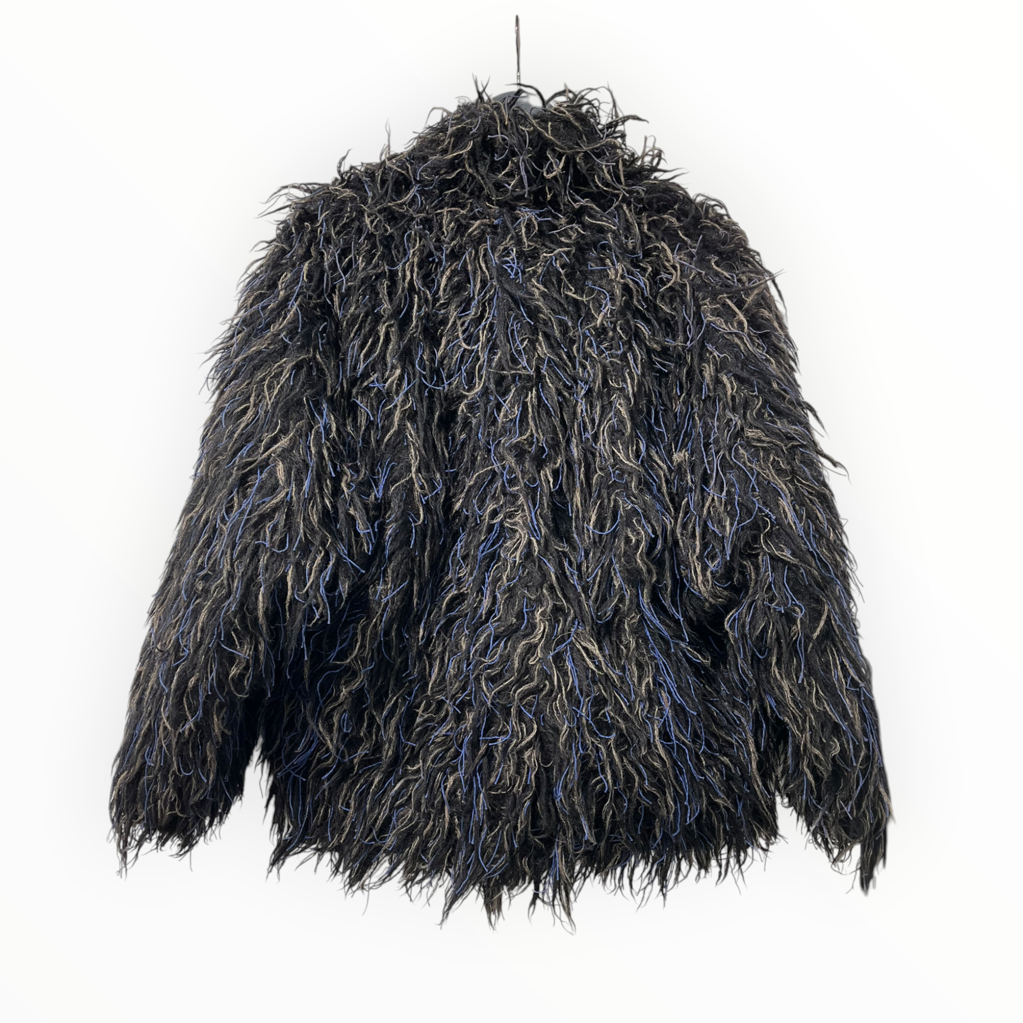 ISSEY MIYAKE/Coat/9/BLU/ISSEY MIYAKE BLK BLU YARN JKT view 2