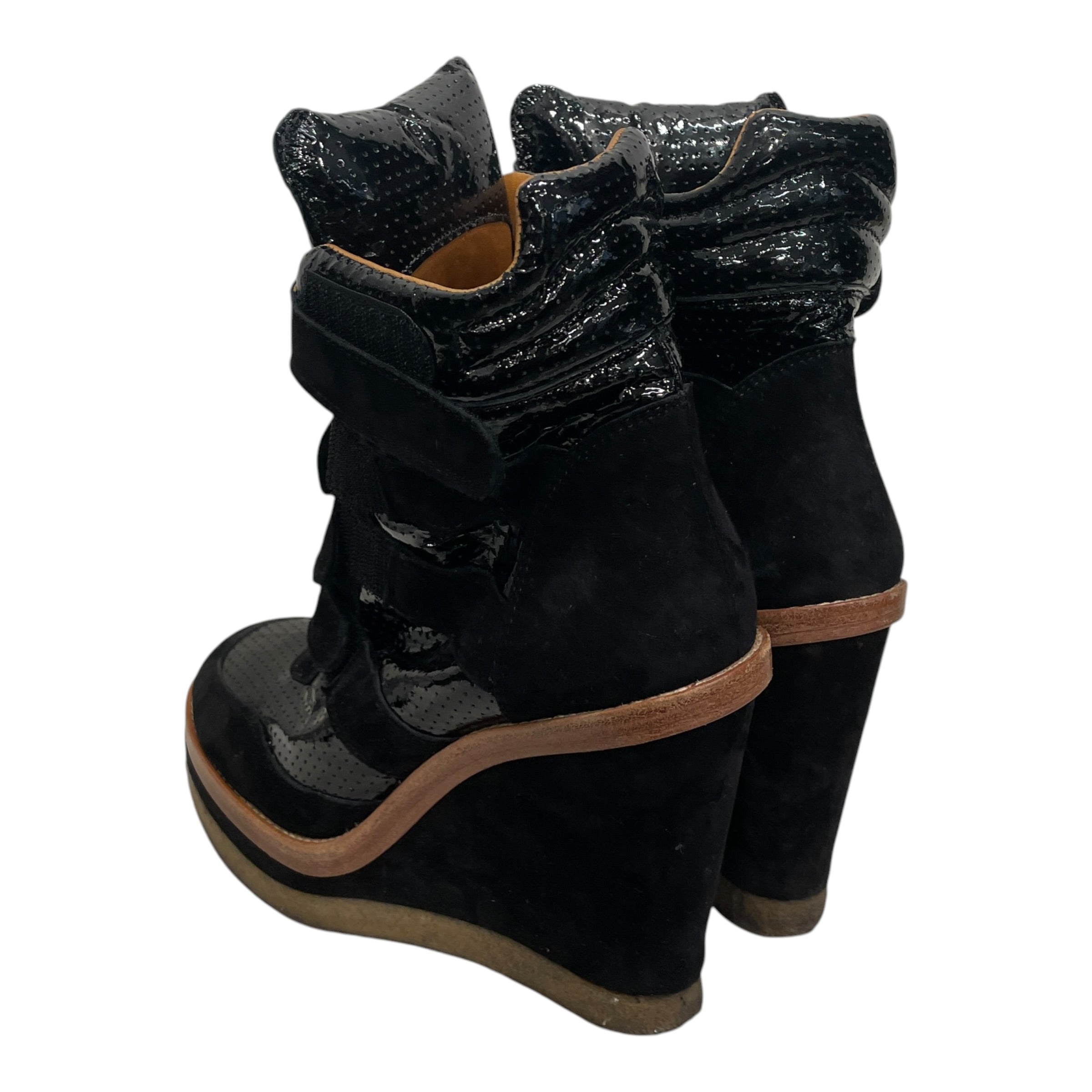 ISABEL MARANT/Hi-Sneakers/EU 40/Suede/BLK/IB BLK PATENT BLK BRWN BENNY W view 2