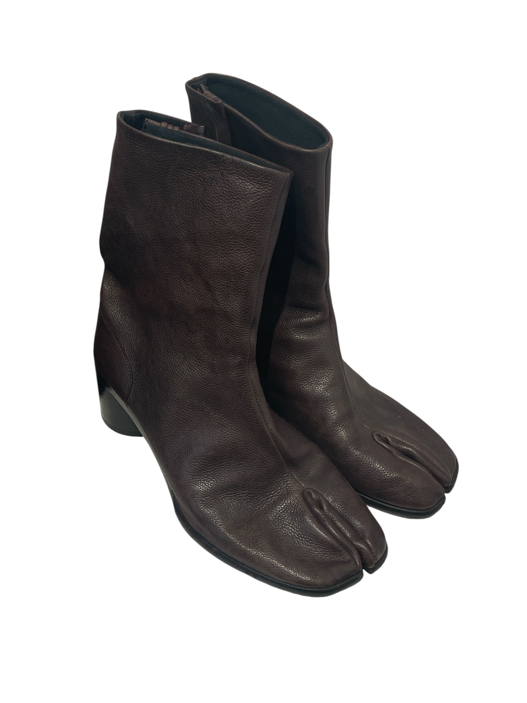 Maison Margiela/Boots/EU 41/Leather/BRW/HEELED TABI BOOTS view 1