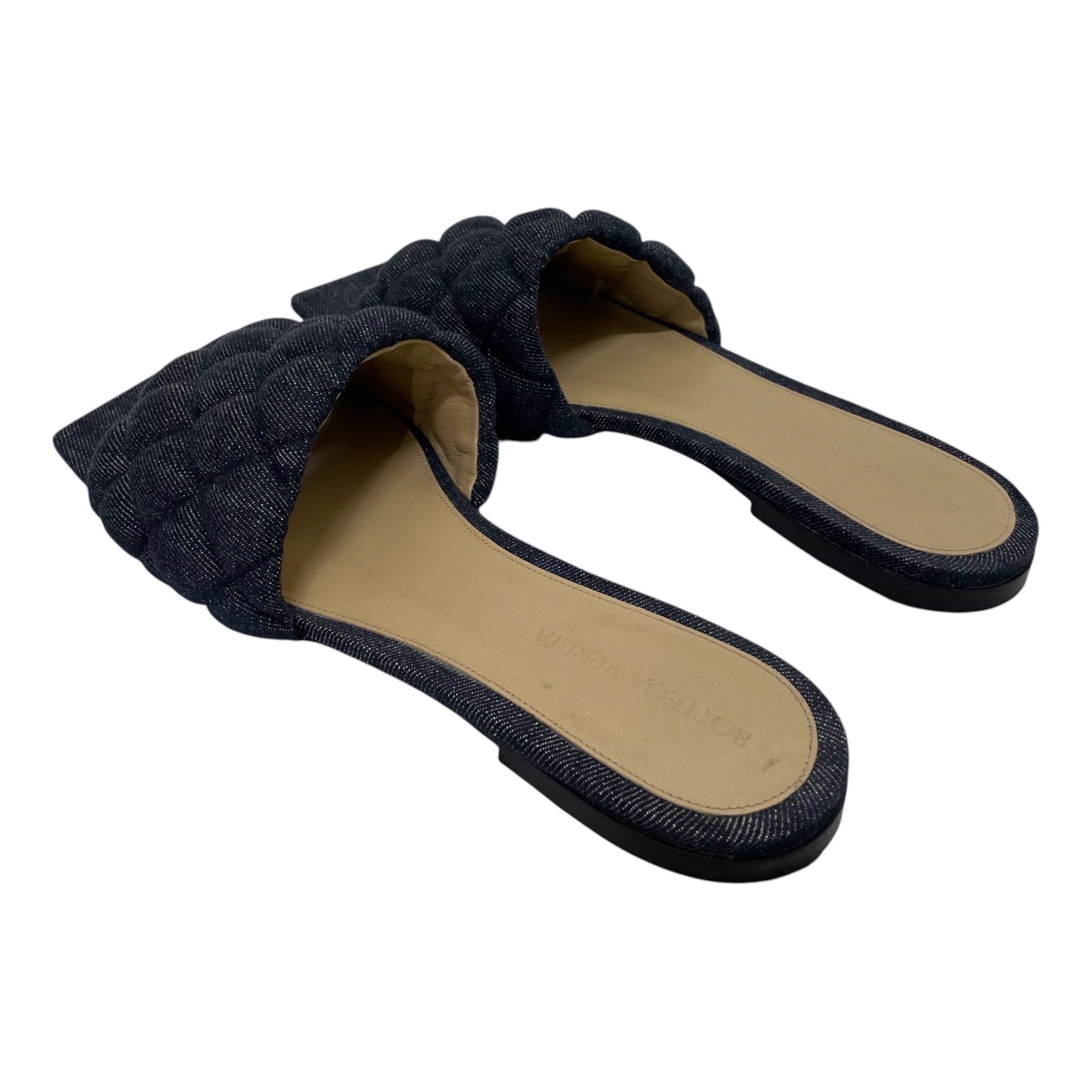 BOTTEGA VENETA/Sandals/EU 38/Denim/IDG/PADDED CLOTH MULES view 2