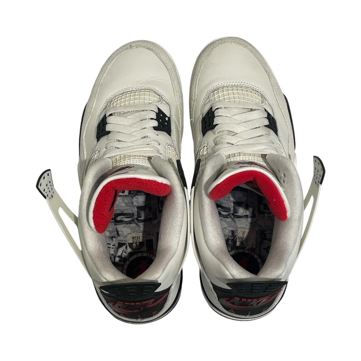 NIKE/AIR JORDAN 4 FLIGHT CLUB/Hi-Sneakers/US 9.5/Leather/WHT/IM4002-100 view 3
