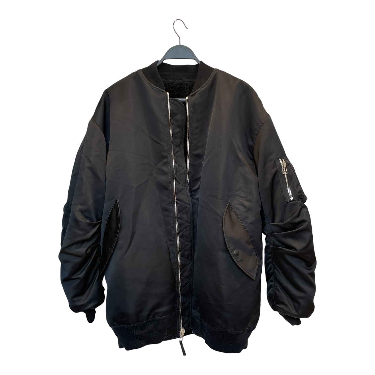 Faith Connexion/Coat/S/Nylon/BLK/black bomber fur inside view 1