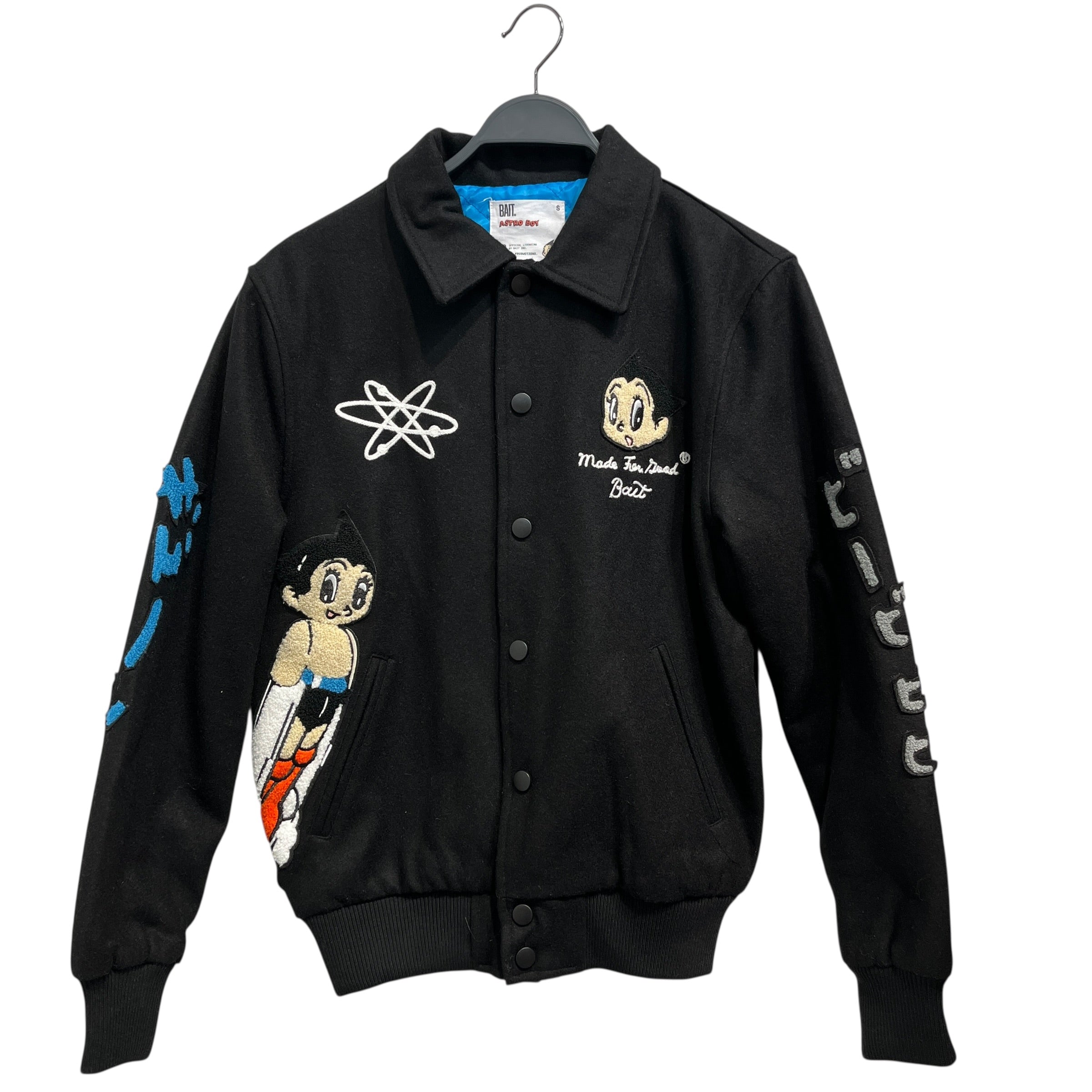 BAIT/Flight Jkt/S/Cotton/BLK/astro boy letterman view 1