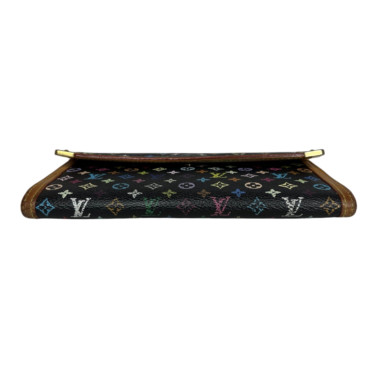 LOUIS VUITTON/Long Wallet/Monogram/Leather/BLK/murakami porte tresor view 5