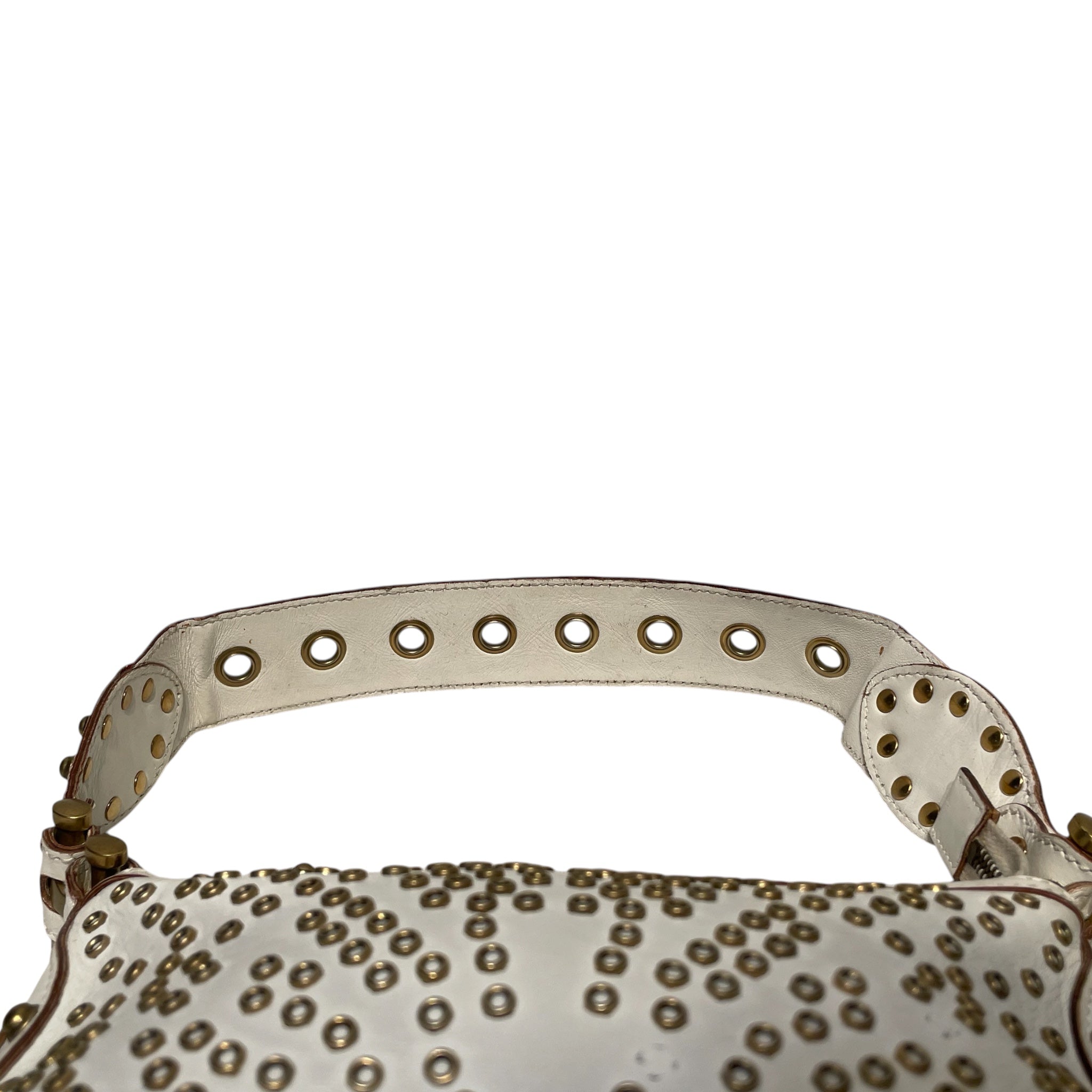 GUCCI/Hand Bag/Leather/WHT/GUCCI STUDDED PELHAM view 9