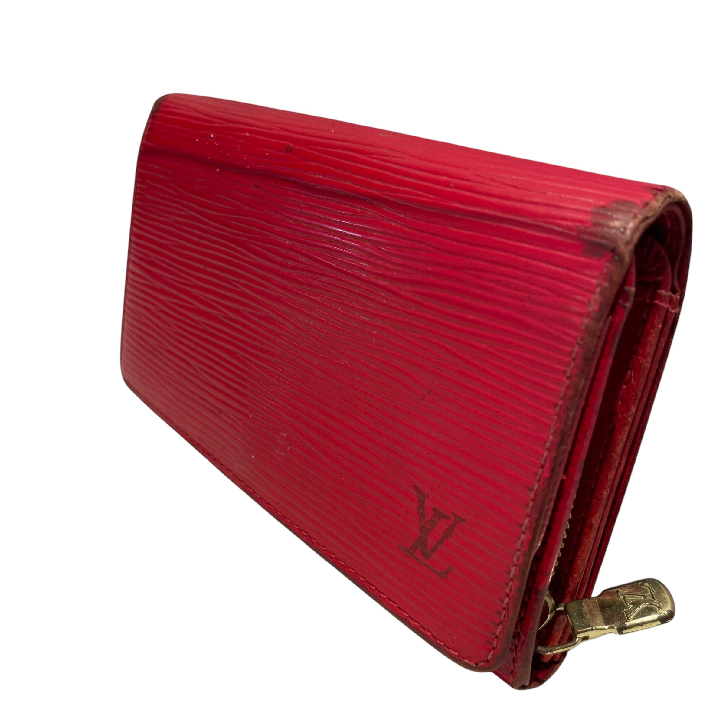 LOUIS VUITTON/Bifold Wallet/Leather/RED/L's/LV Epi Malletier view 5