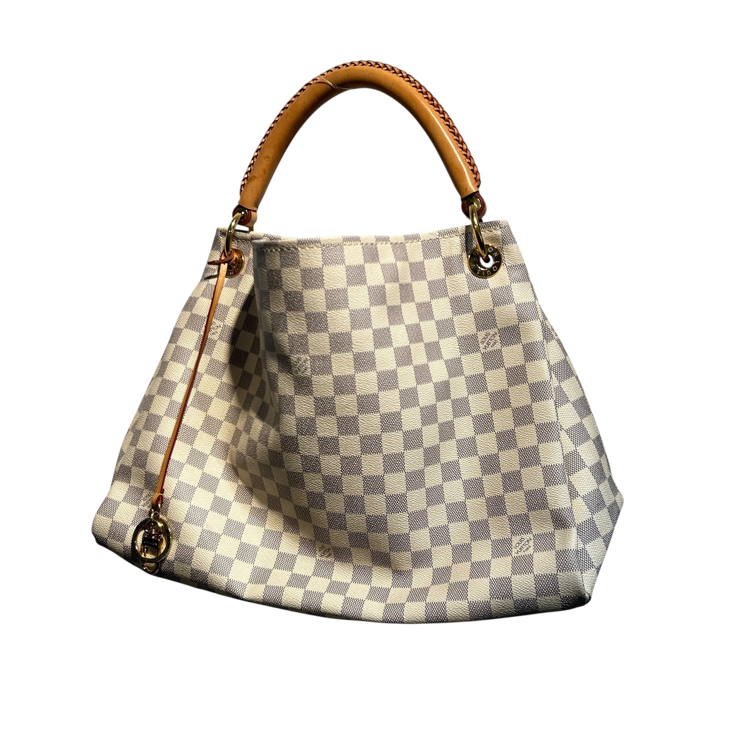 LOUIS VUITTON/Tote Bag/Monogram/Leather/CRM/Damier azur artsty mm bag view 1
