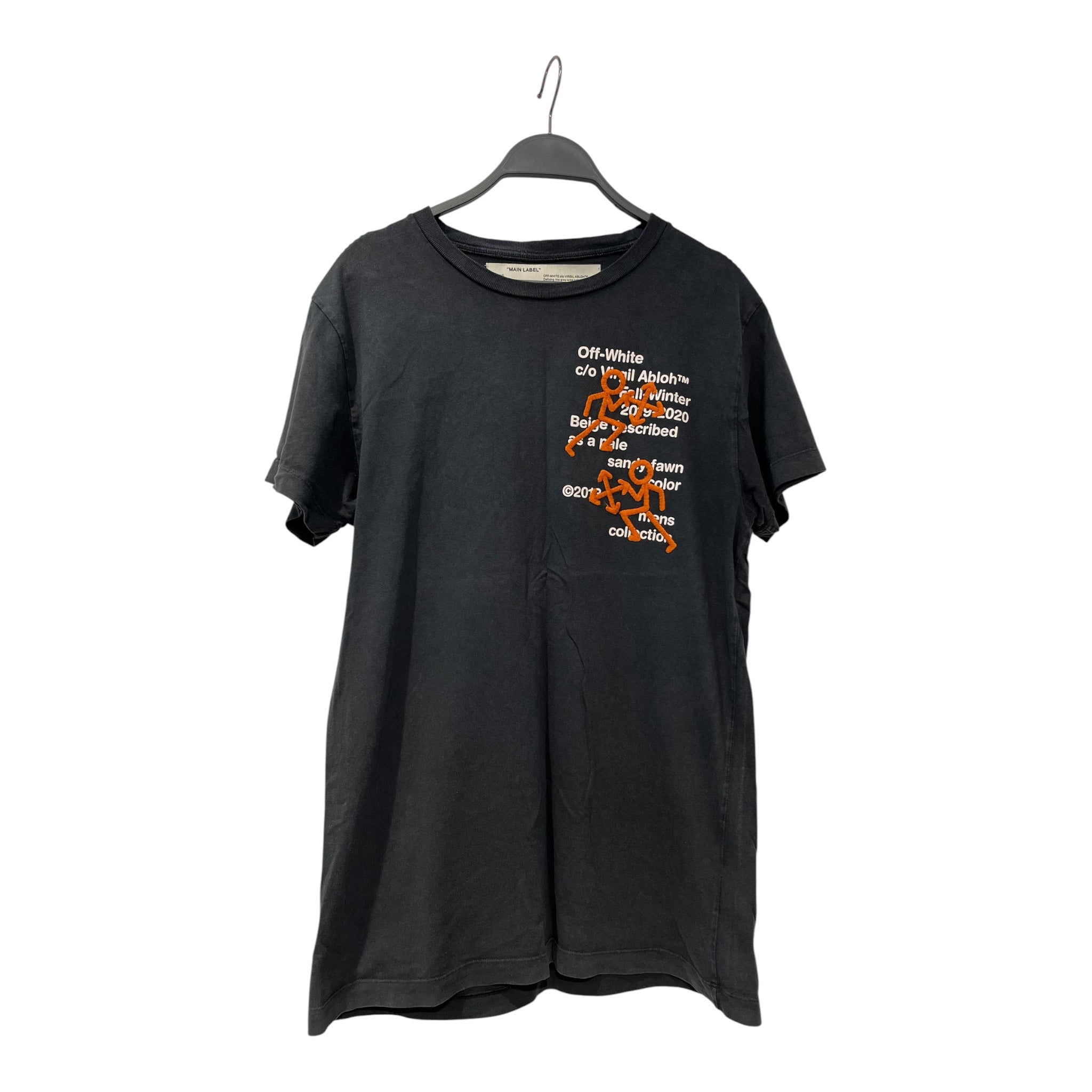 OFF-WHITE/T-Shirt/S/Cotton/BLK/High Neck/Graphic/OMAA027 pictogram tee view 1