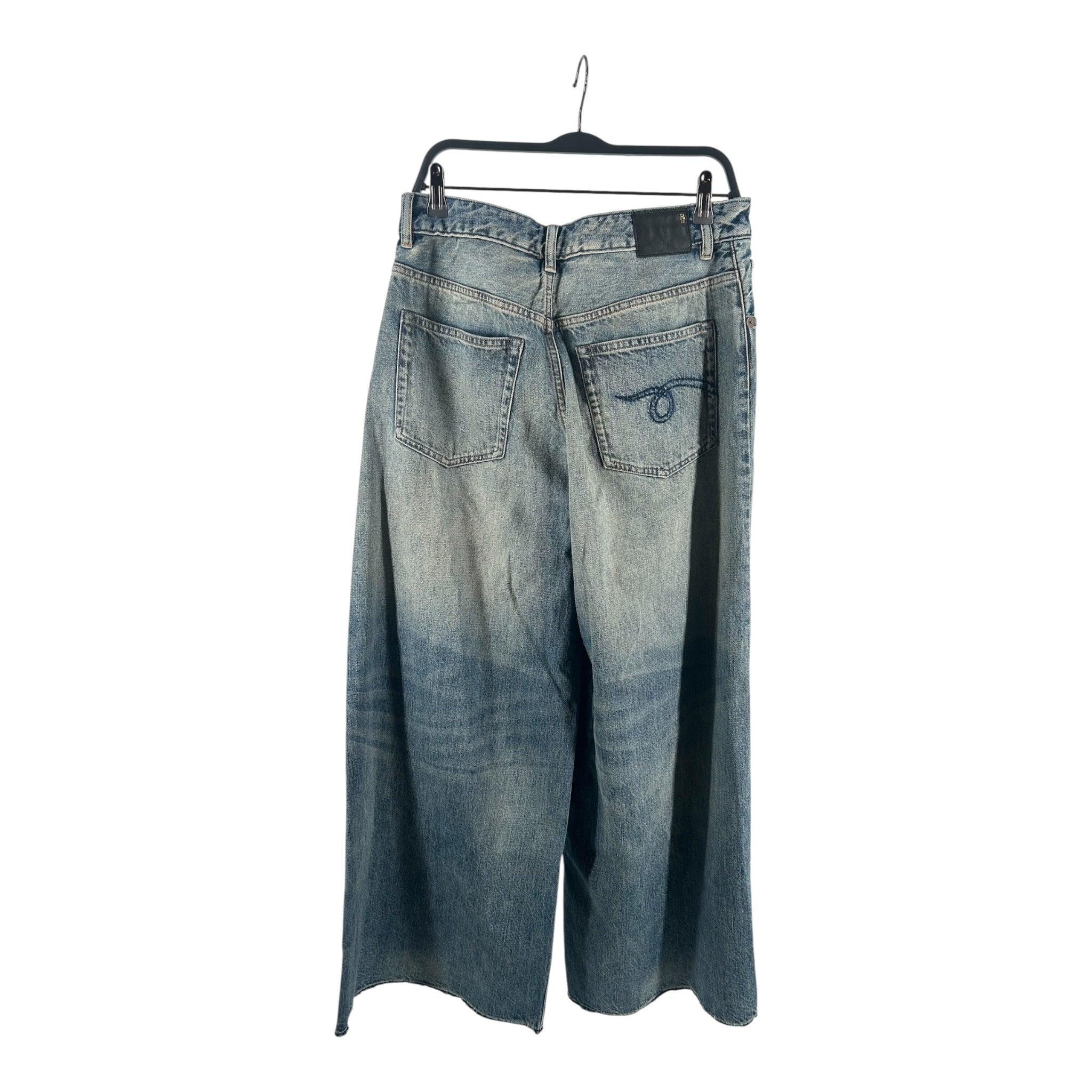 R13/Wide Leg Pants/27/Cotton/BLU/boy flare clean sawdust view 2