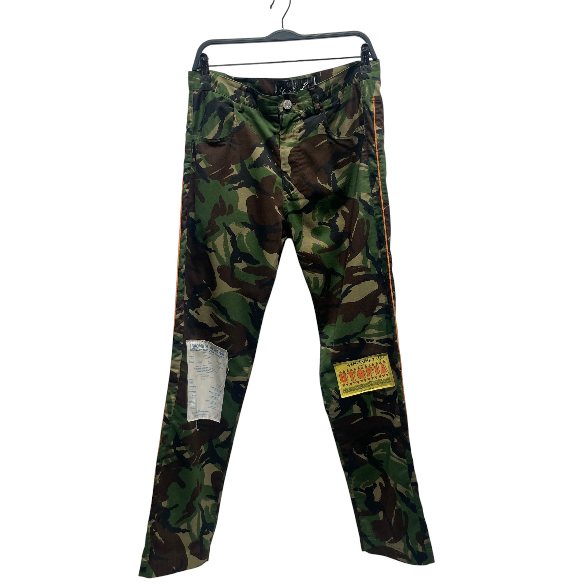 MARTINE ROSE/Straight Pants/32/Cotton/GRN/Camouflage/ view 1