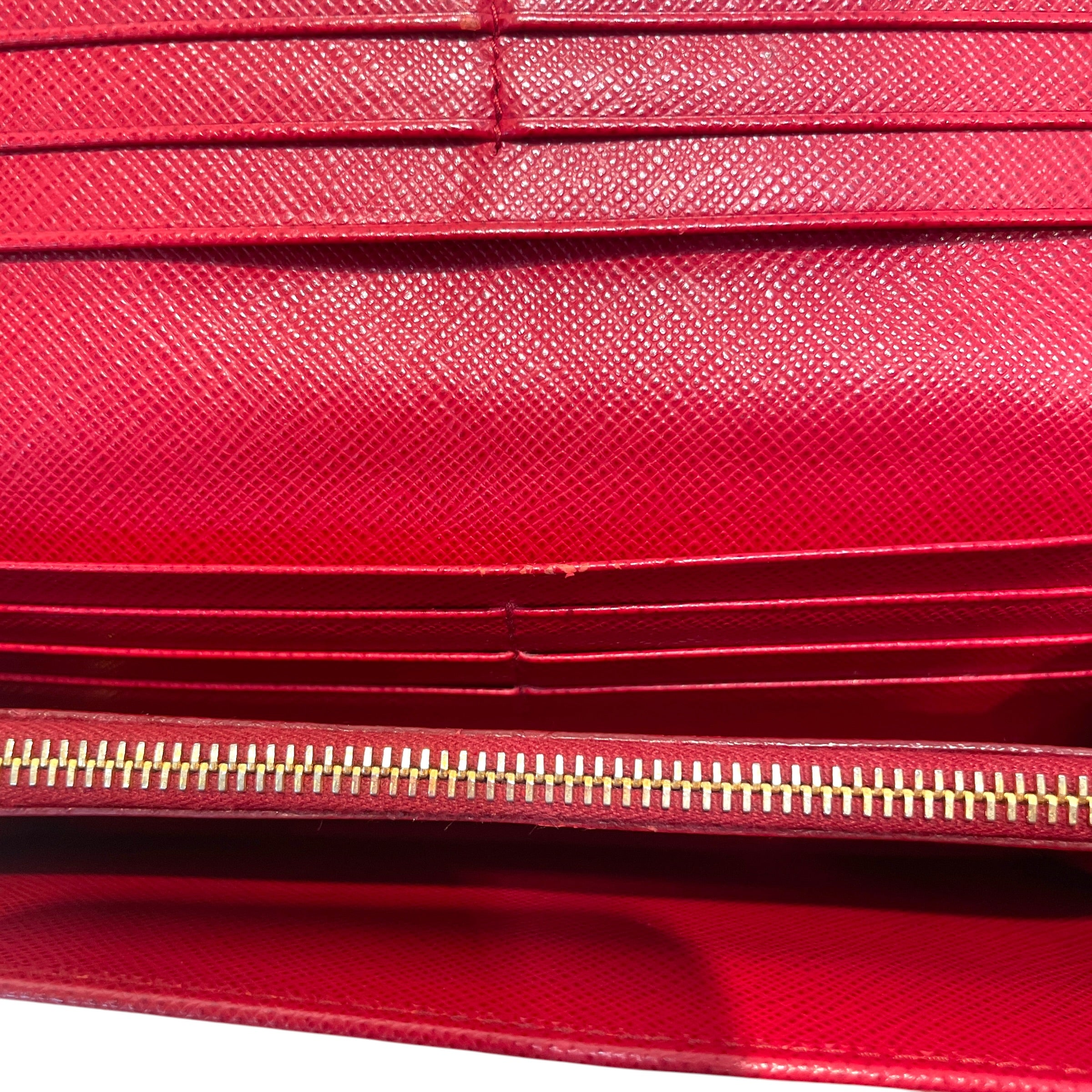 PRADA/Long Wallet/Leather/RED/L's/Saffiano view 3