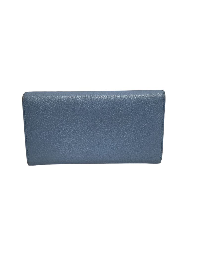 GUCCI/Long Wallet/Leather/BLU/Interlocking GG Long Wallet