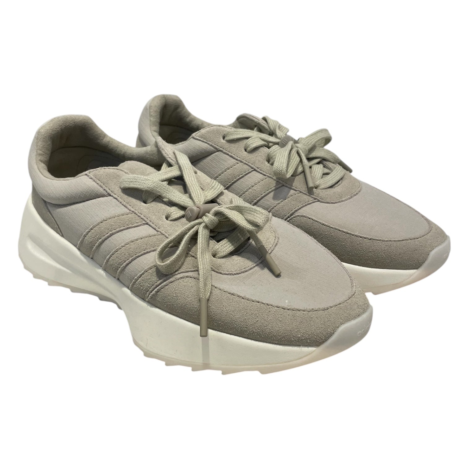 ESSENTIALS/adidas/Low-Sneakers/US 8.5/Suede/KHK/ view 1