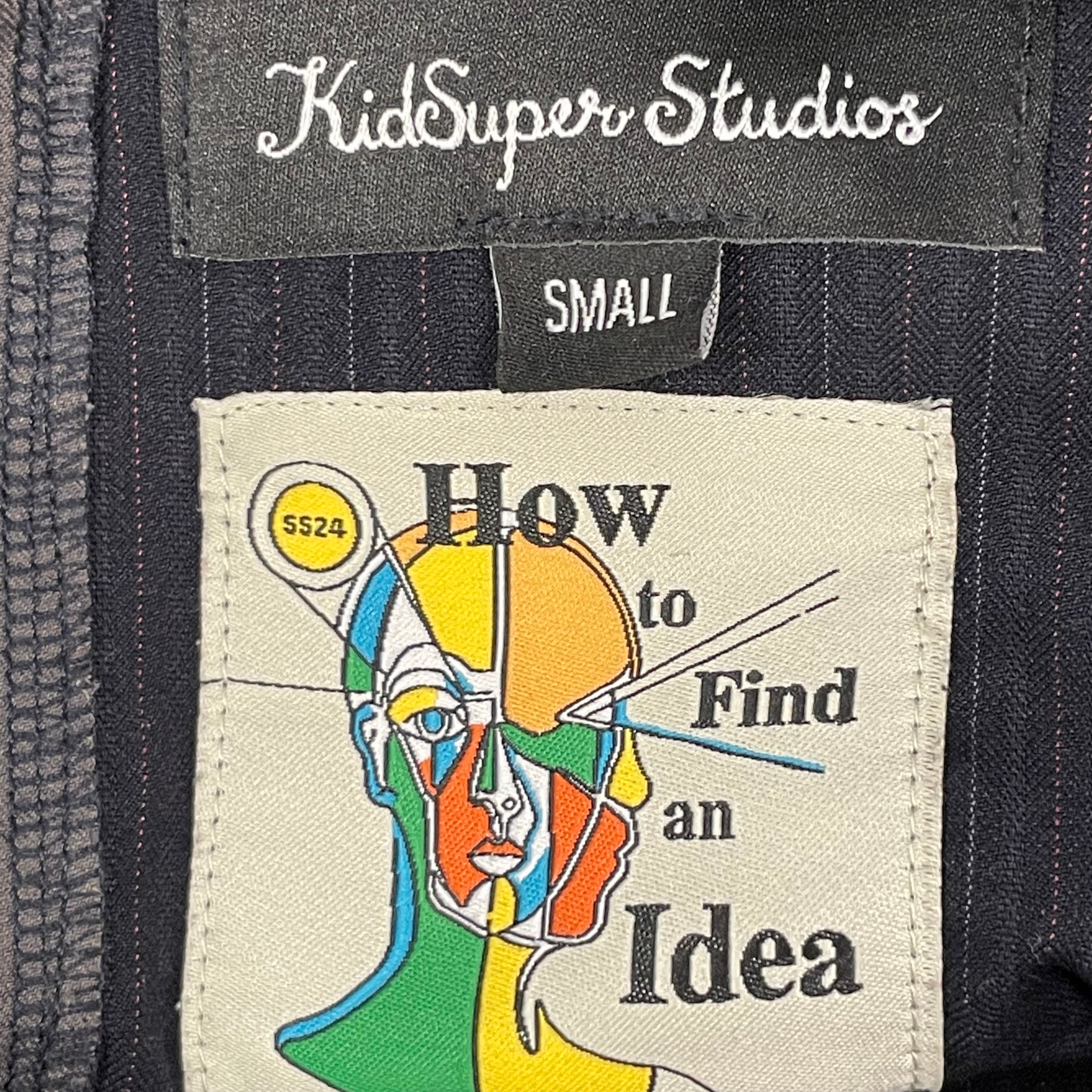 KIDSUPER STUDIOS/Flannel Shirt/SS/Cotton/GRY/DISTORTED THIN TOP view 3