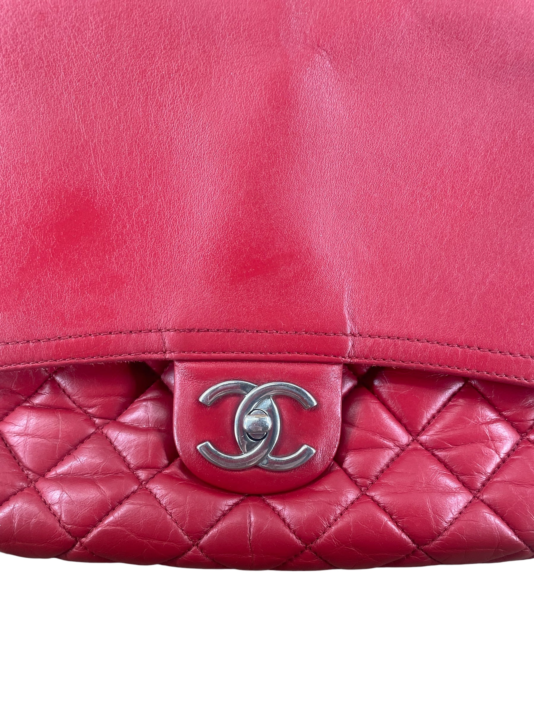 CHANEL/Cross Body Bag/Leather/RED/IN THE MIX LEATHER FLAP MSGR view 3
