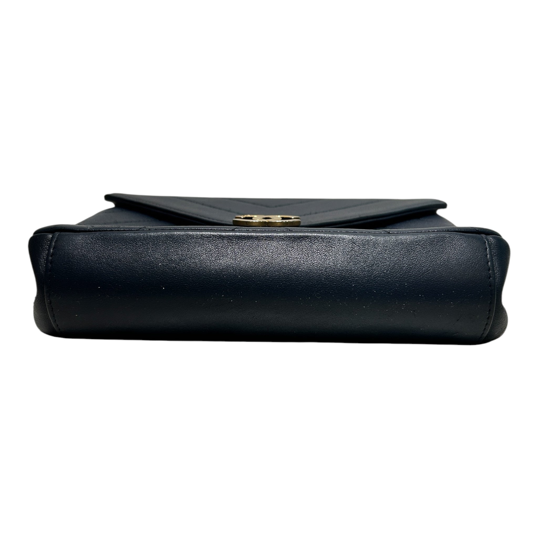 CHANEL/Bag/Leather/NVY/CHEVRON MINI COCO LEATHER FLAP view 3