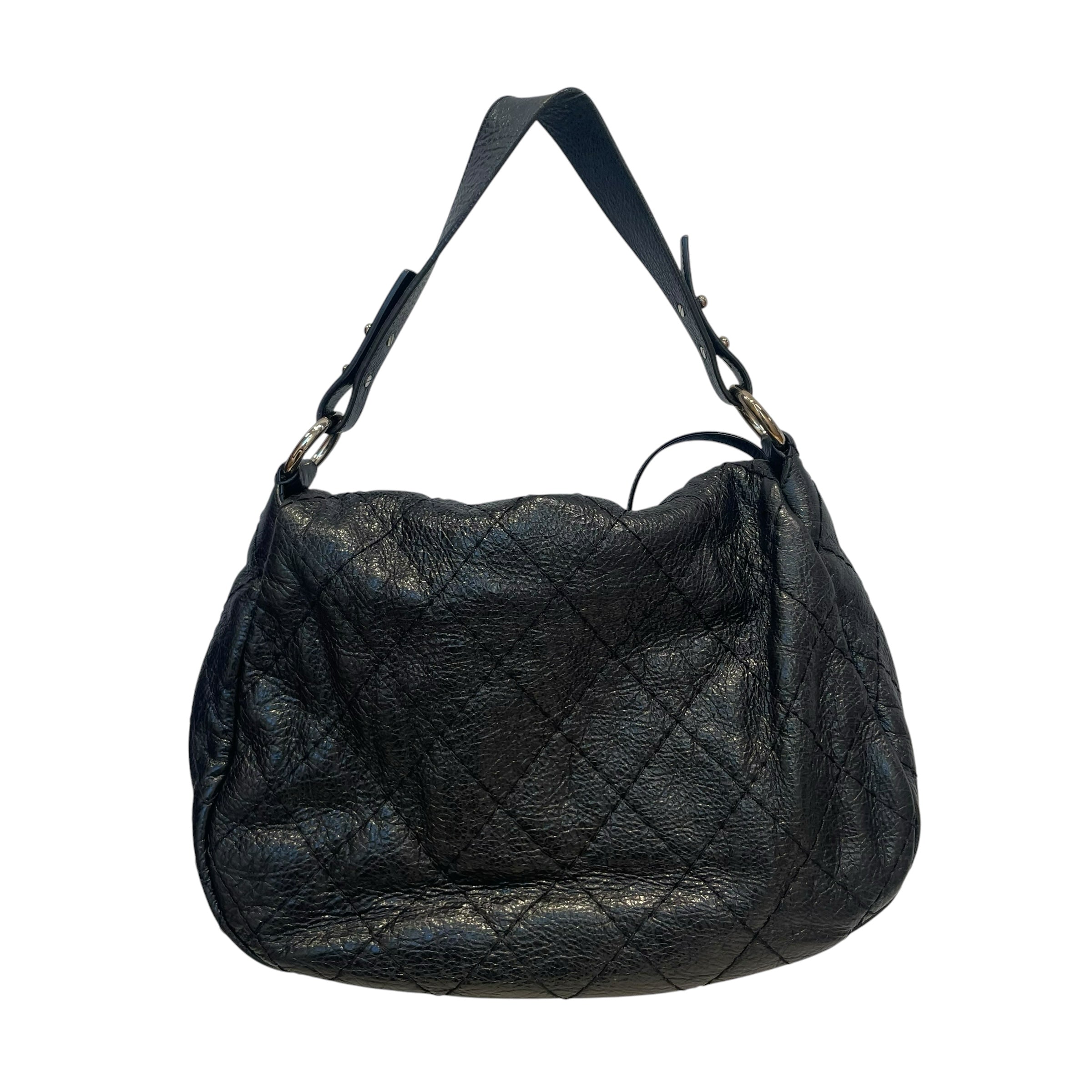 CHANEL/Hand Bag/Leather/BLK/CAVIAR XL FLAP view 2