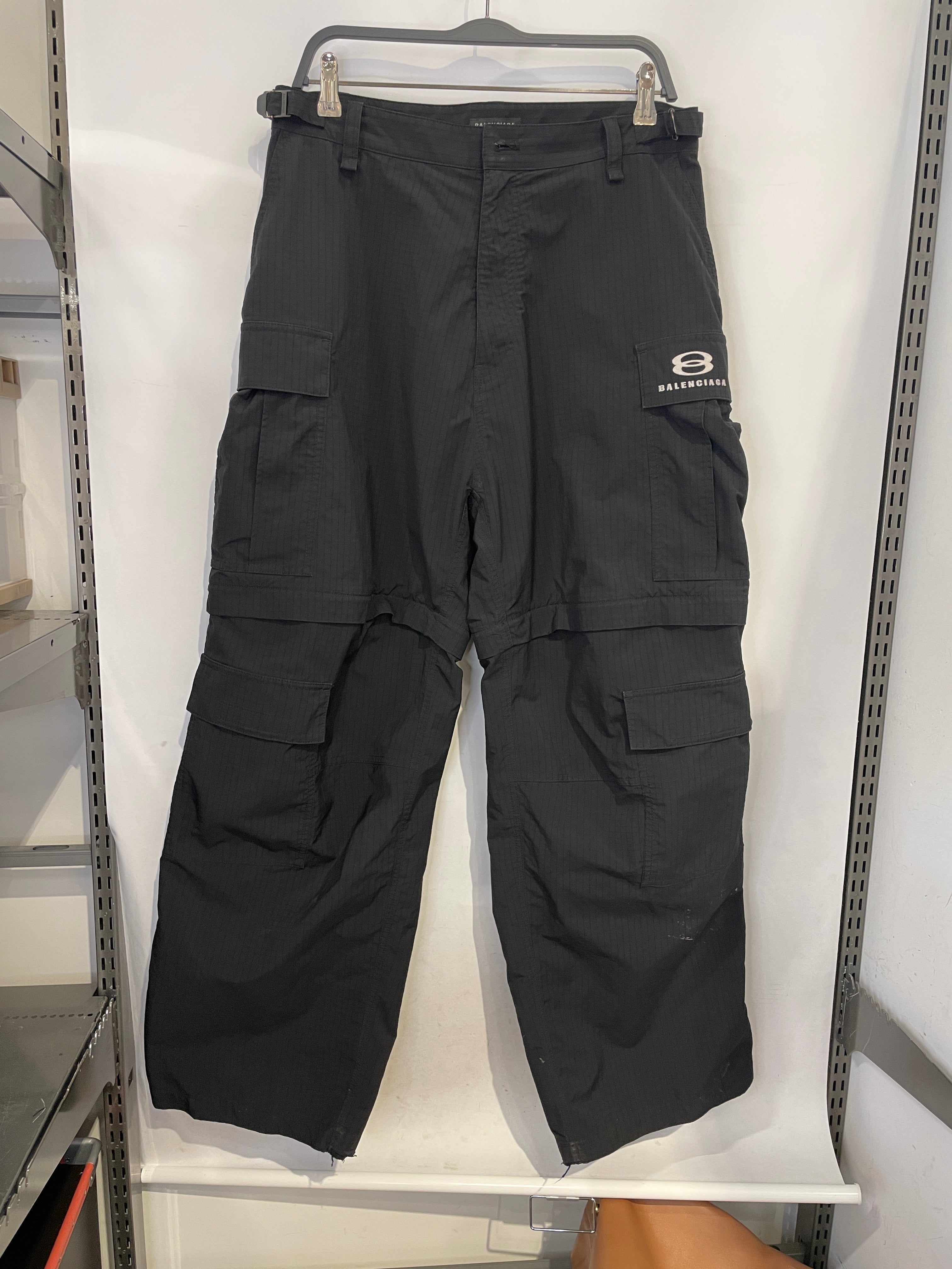 BALENCIAGA/Pants/S/Nylon/BLK/BALENCI BLK BAGGY PANTS view 2
