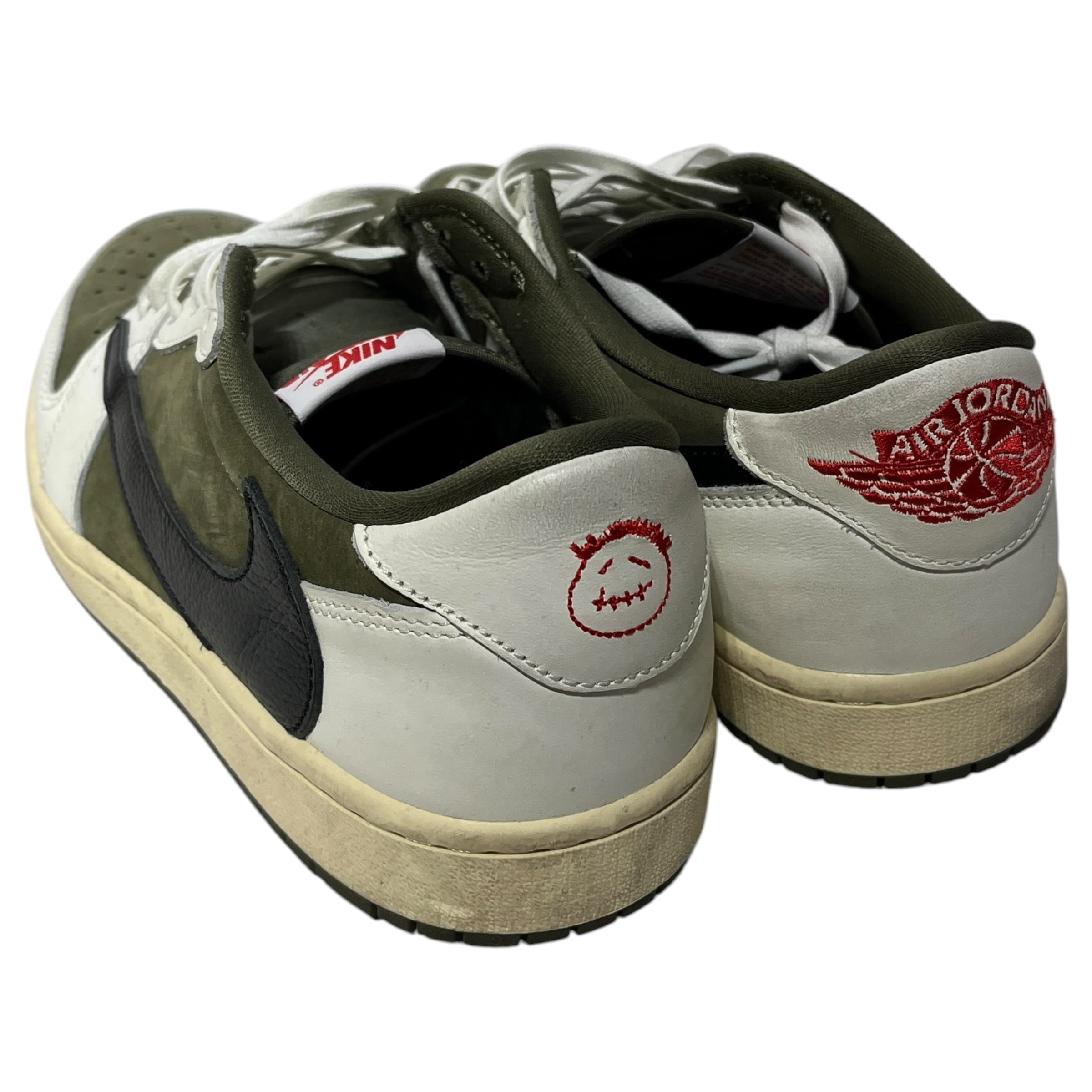 NIKE/TRAVIS SCOTT/Low-Sneakers/US 11/Suede/WHT/Jordan 1 Low Travis Medium Oiv view 2